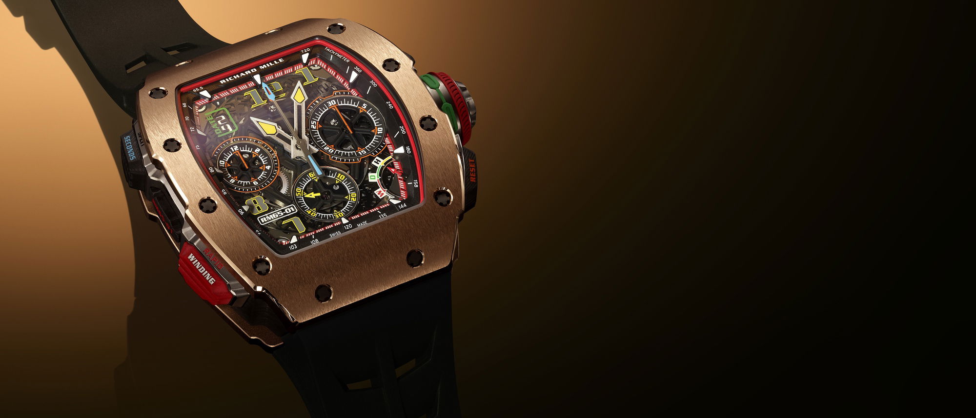 IMG_9081 Richard Mille RM 65-01 Automatic Split-Seconds Chronograph Red Gold and Carbon TPT? rm-65-01 Replica 6