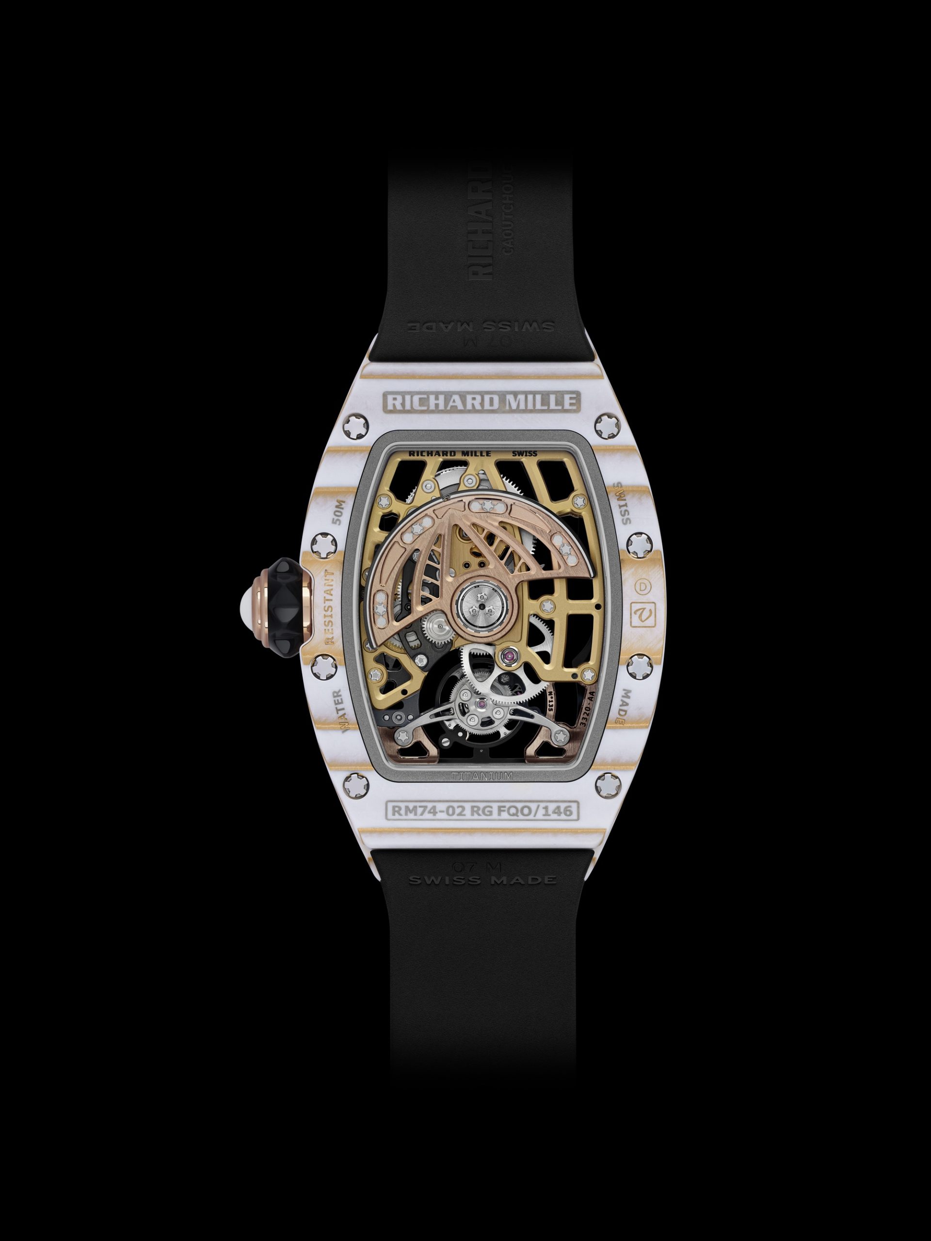 Richard Mille RM 74-02 Automatic Tourbillon Gold Quartz TPT? rm-74-02 Replica 6
