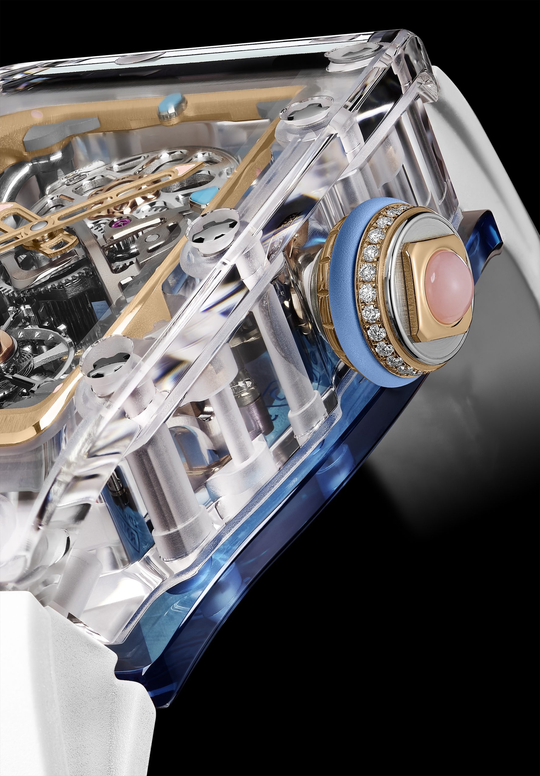 IMG_9081 Richard Mille RM 75-01 Flying Tourbillon Sapphire Blue rm-75-01 Replica 6