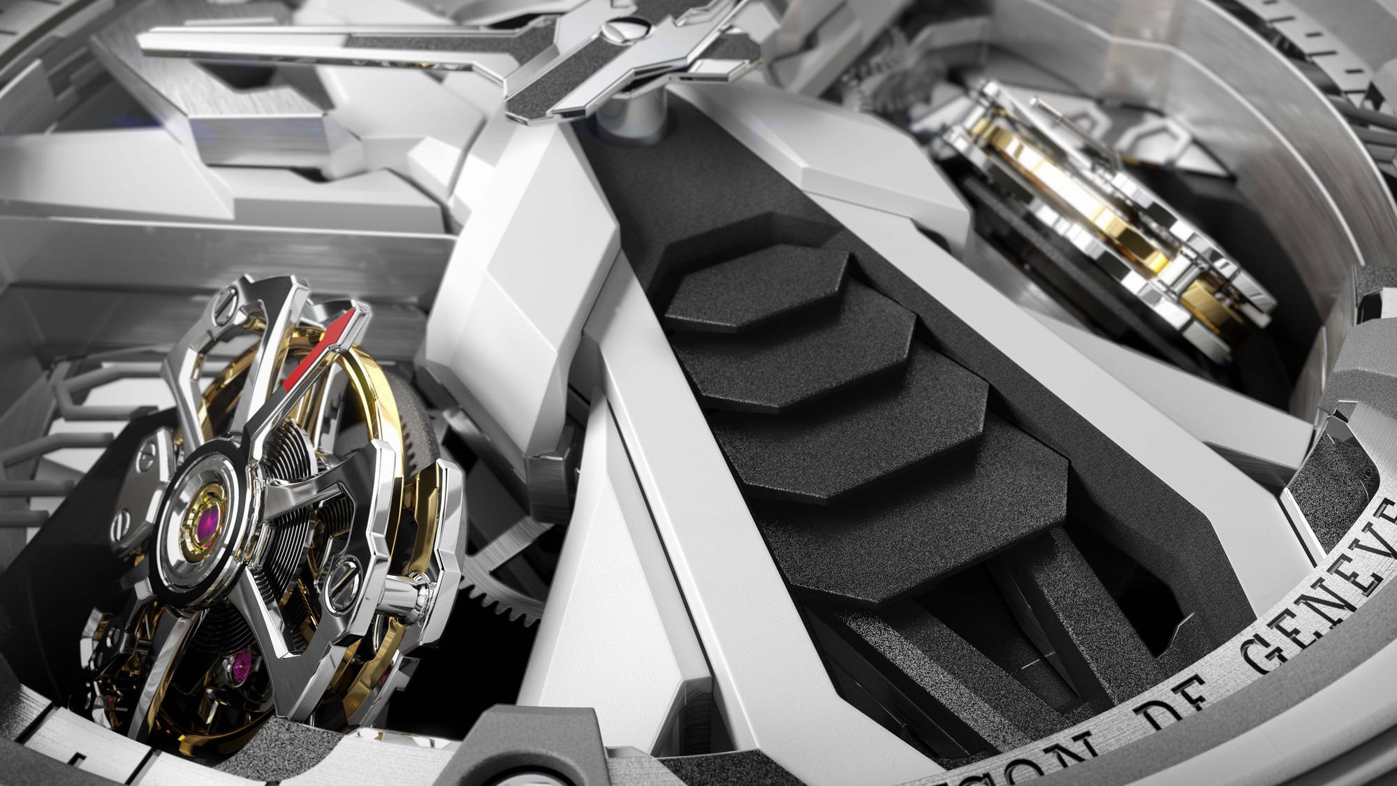 Roger Dubuis Excalibur Spider Countach White Mineral Composite Fiber RDDBEX0988 Replica 6