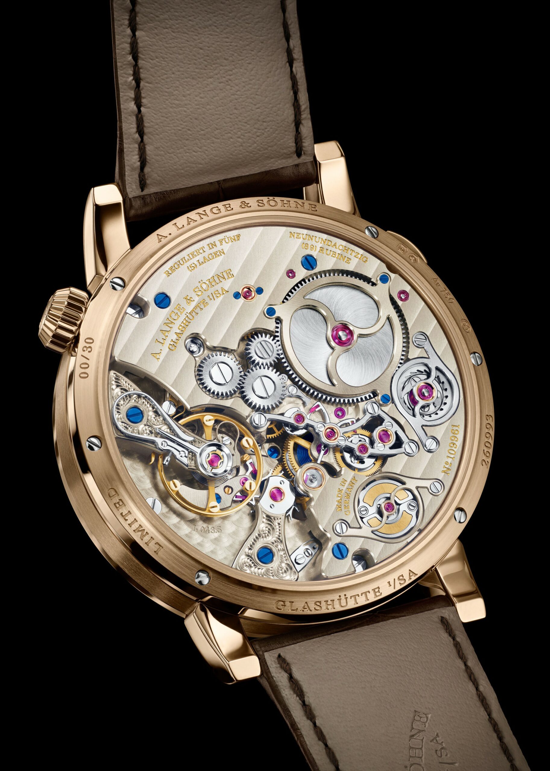 IMG_9081 A.Lange & Sohne Zeitwerk Minute Repeater Honeygold 147.050F Replica 7