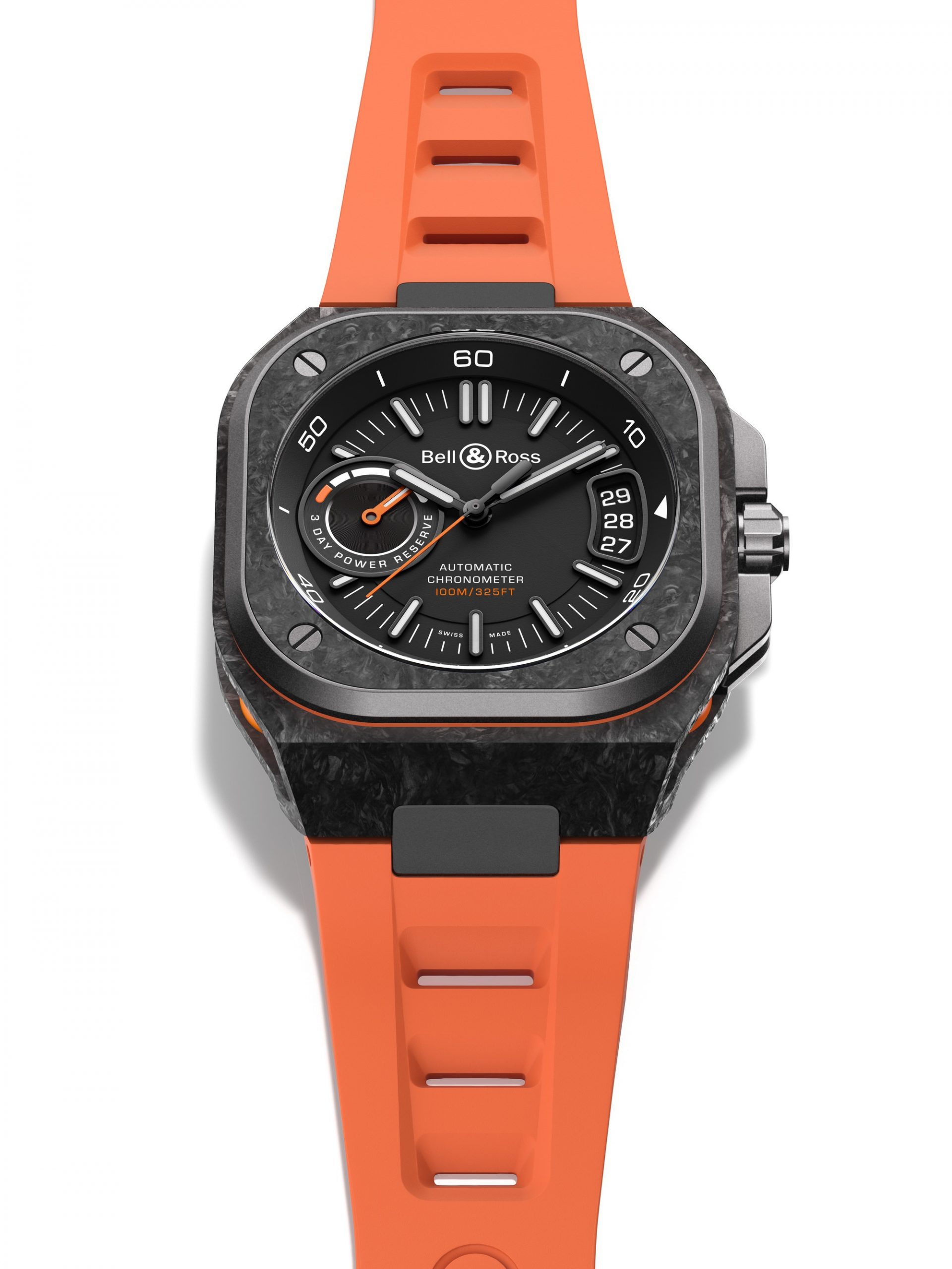 Bell & Ross BR-X5 Carbon Orange BRX5R-BO-TC/SRB Replica 7