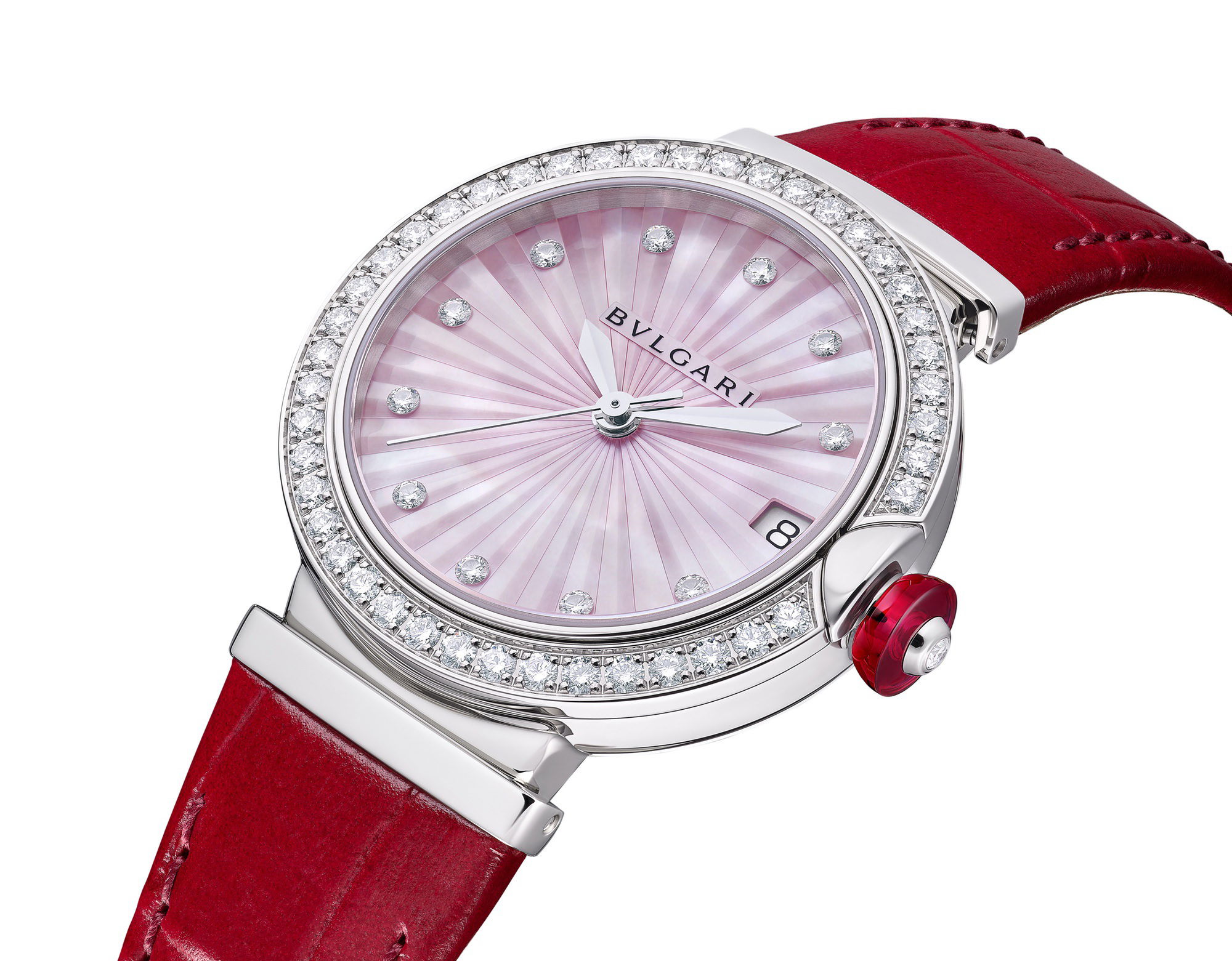 IMG_9081 Bvlgari Lvcea Intarsio Pink Mother-of-Pearl 33mm 103618 Replica 7
