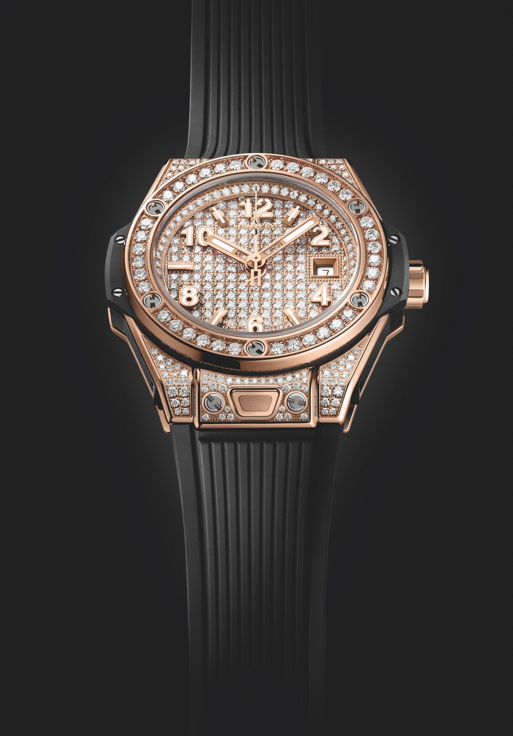 Hublot Big Bang One Click King Gold Full Pave 485.OX.9000.RX.1604 Replica 7