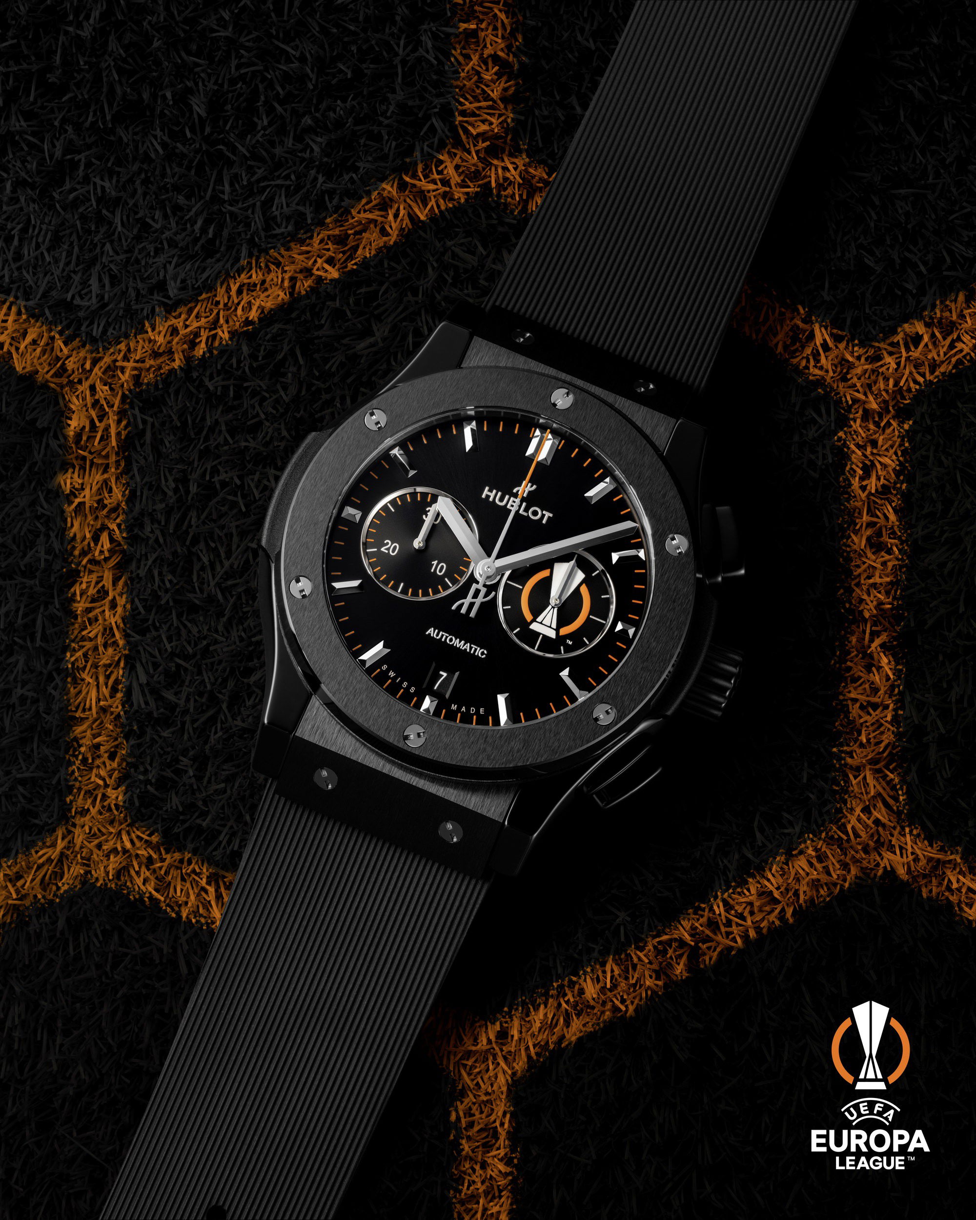 Hublot Classic Fusion Chronograph UEFA Europa League Ceramic 541.CM.1479.RX.UEL23 Replica 7