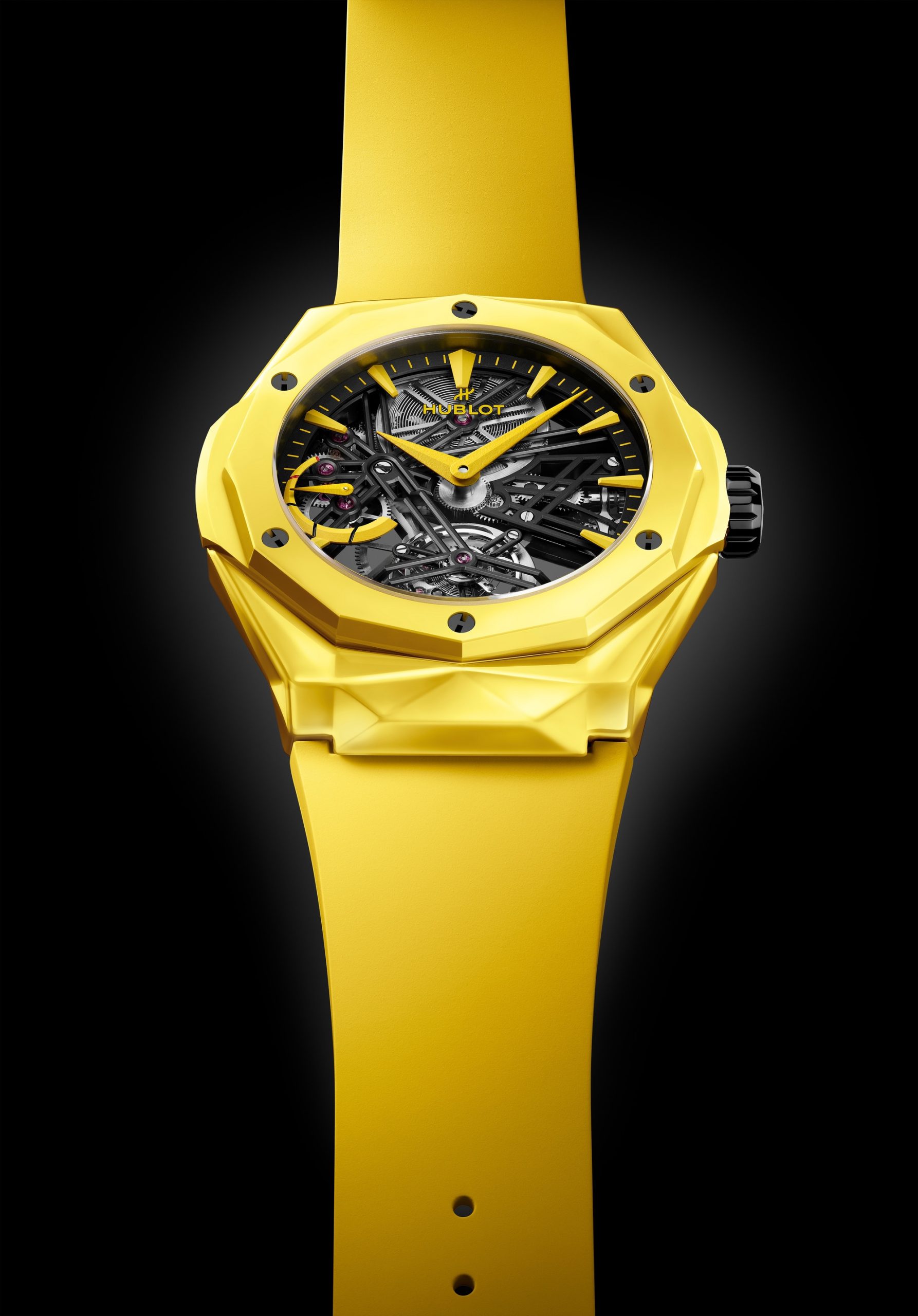 IMG_9081 Hublot Classic Fusion Tourbillon Orlinski Ceramic Yellow Magic 505.CY.119Y.RX.ORL24 Replica 7