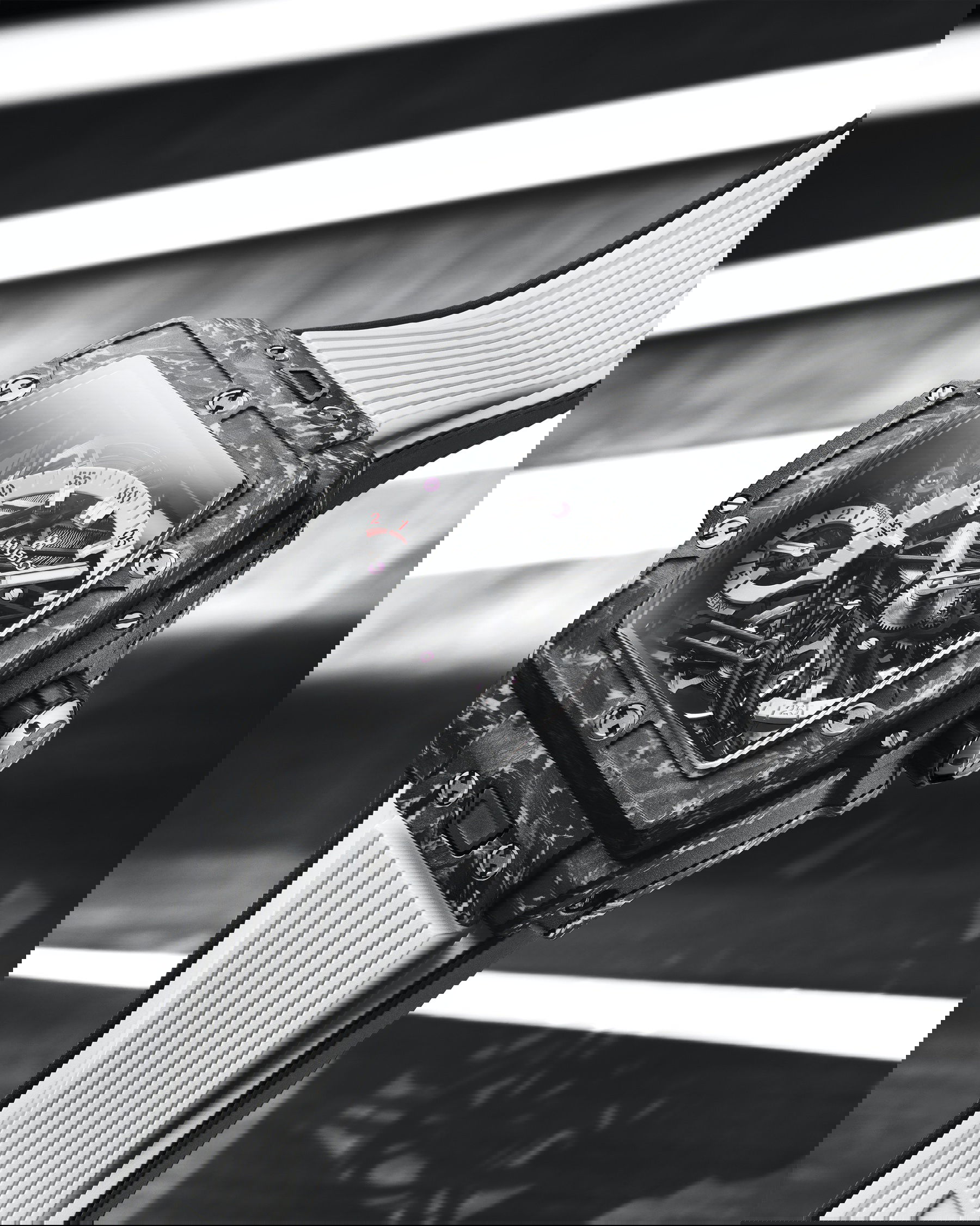 IMG_9081 Hublot Spirit of Big Bang Tourbillon 5-Day Power Reserve Carbon White 645.QW.2012.RW Replica 7