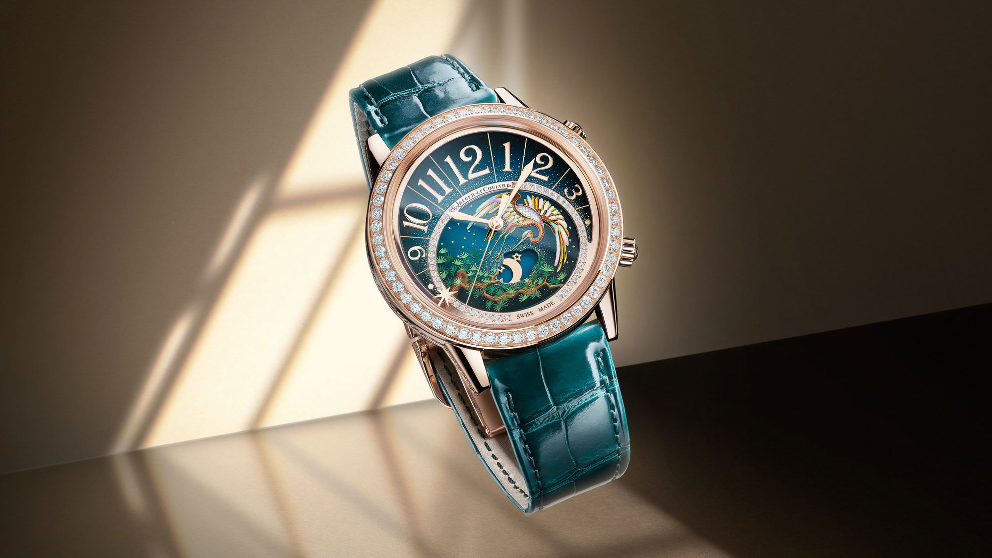 IMG_9081 Jaeger-LeCoultre Rendez-Vous Sonatina Peaceful Nature Crane Q35924J1 Replica 7