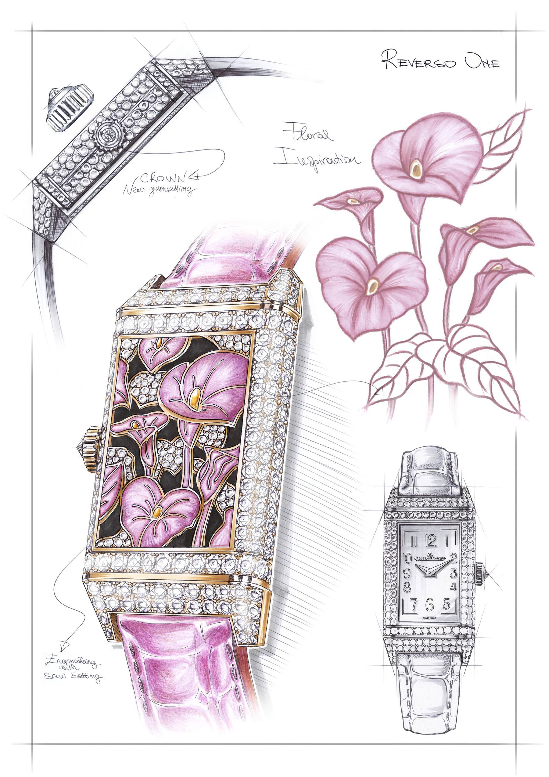 Jaeger-LeCoultre Reverso One Precious Flowers Pink Arums Q3292430 Replica 7