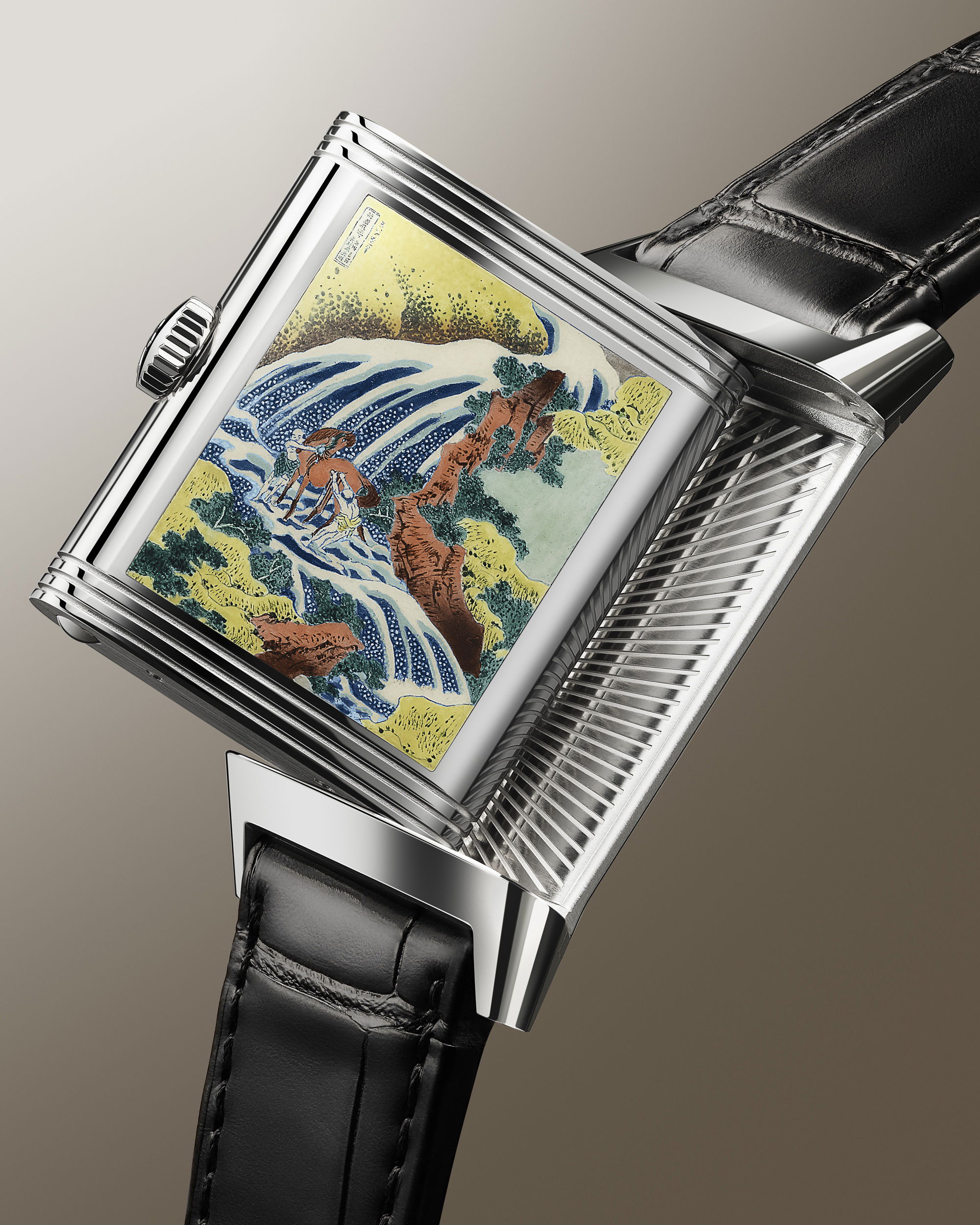 Jaeger-LeCoultre Reverso Tribute Enamel Hokusai – The Waterfall at Yoshino Q39334T4 Replica 7