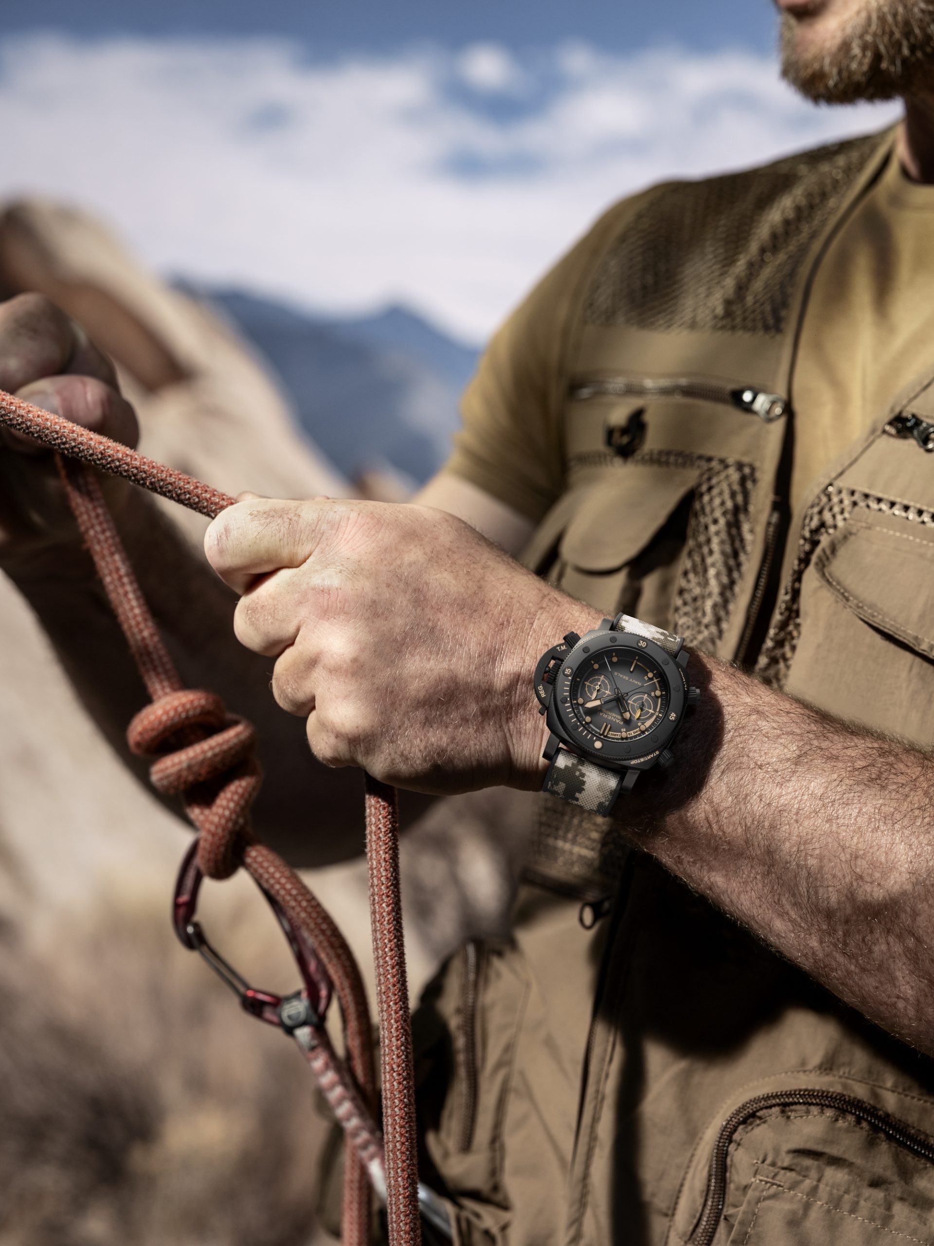 IMG_9081 Panerai Submersible Chrono Navy SEALs Titanio PAM01521 Replica 7