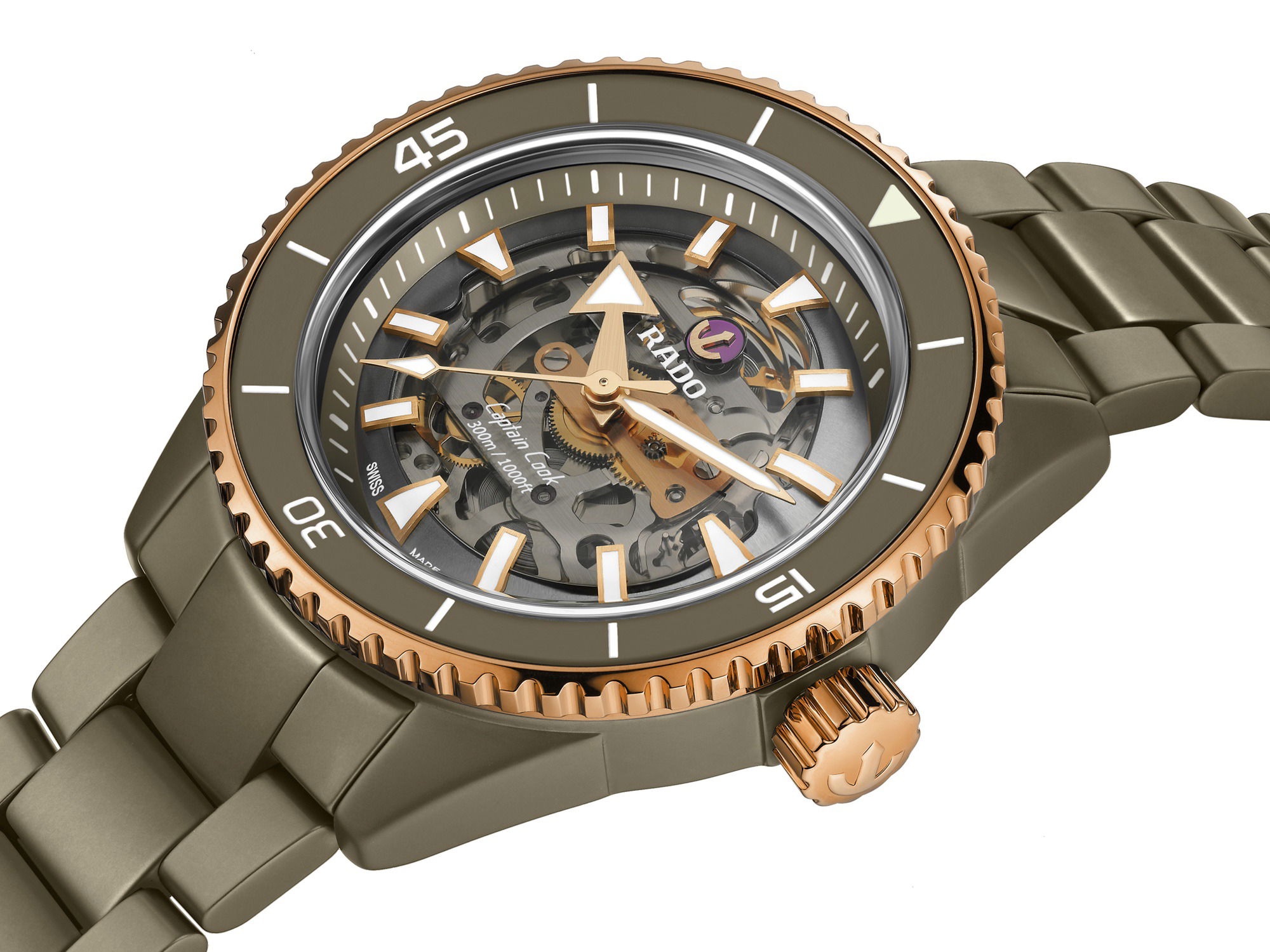Rado Captain Cook High-Tech Ceramic Skeleton R32150162 Replica 7