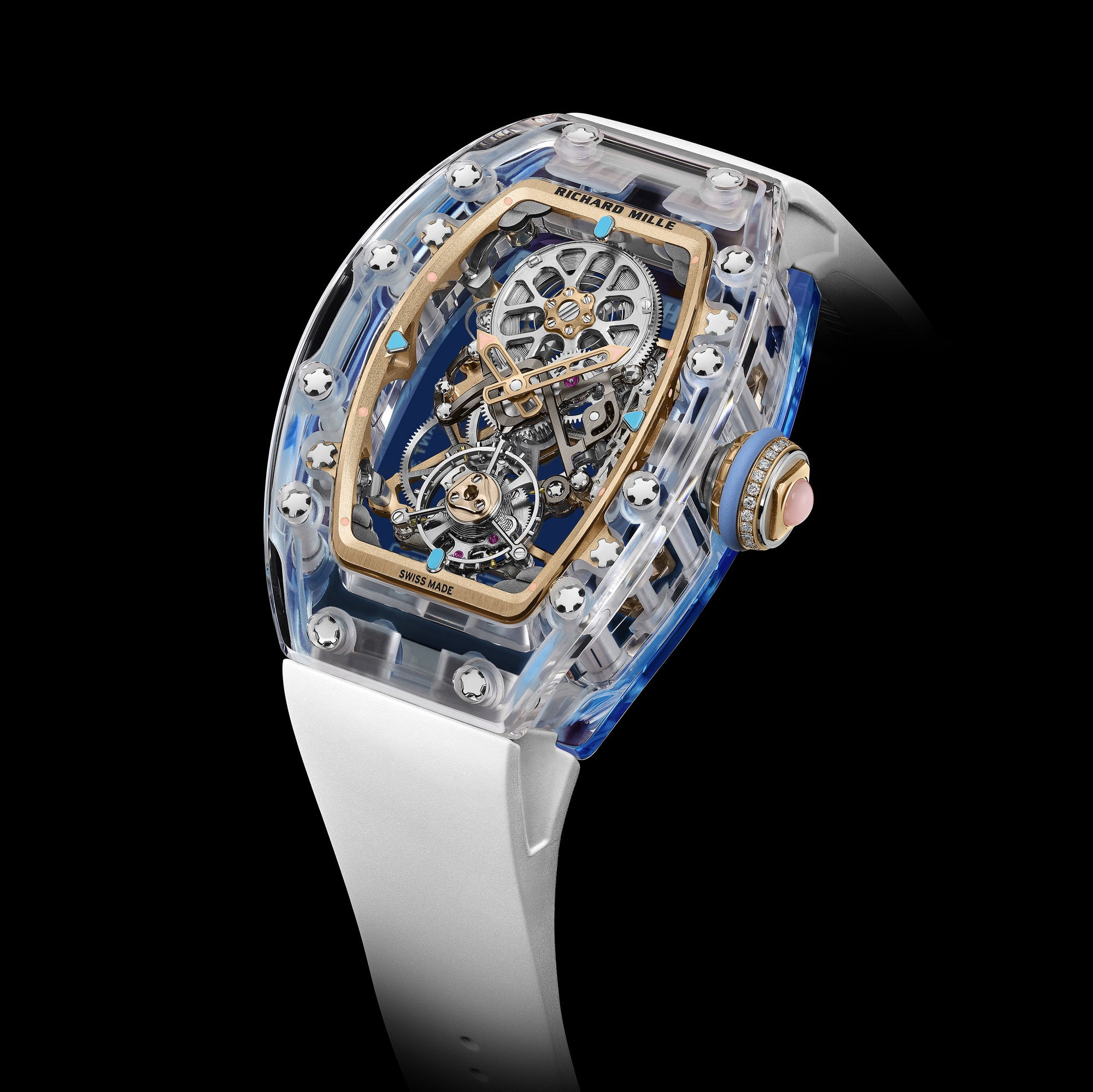 IMG_9081 Richard Mille RM 75-01 Flying Tourbillon Sapphire Blue rm-75-01 Replica 7
