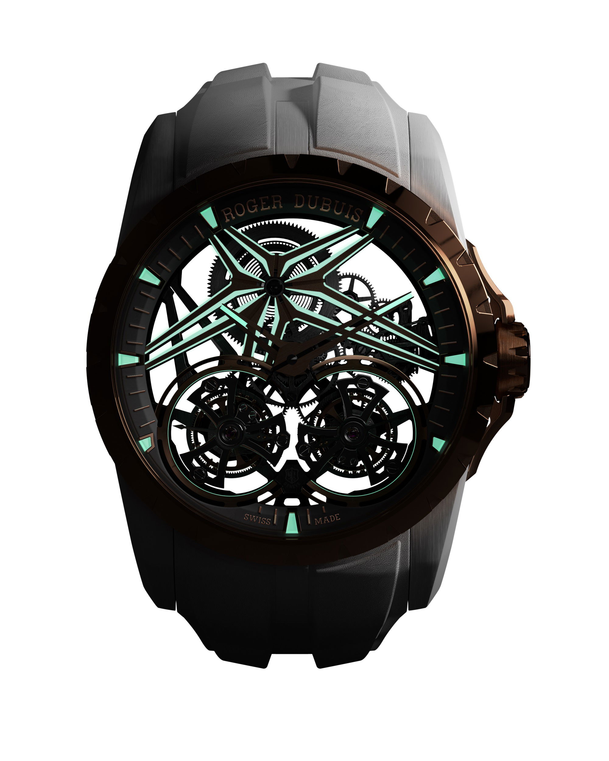 IMG_9081 Roger Dubuis Excalibur Double Tourbillon Edition White Ceramic RDDBEX0952 Replica 7