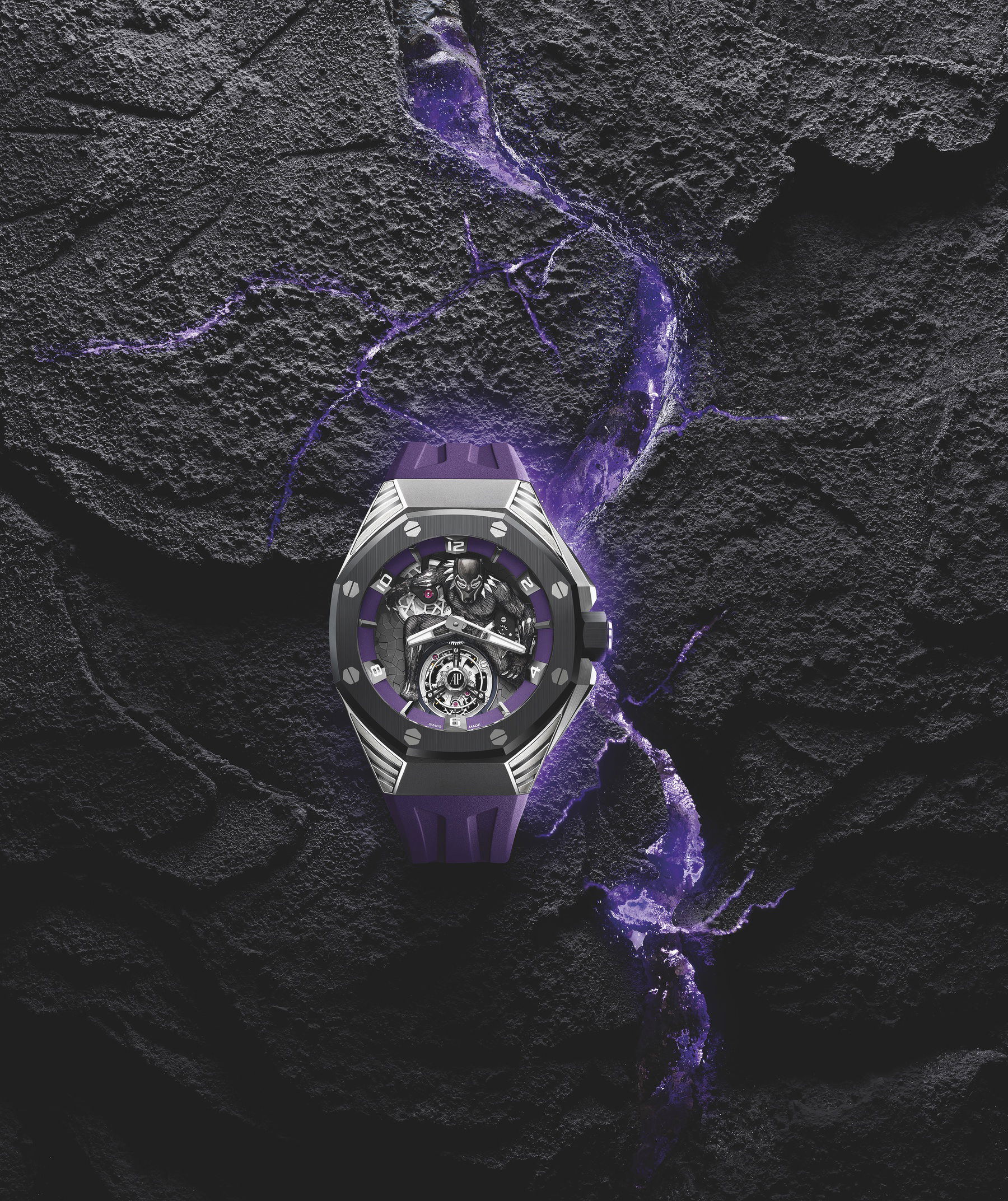 Audemars Piguet Royal Oak Concept Black Panther Flying Tourbillon 26620IO.OO.D077CA.01 Replica 8