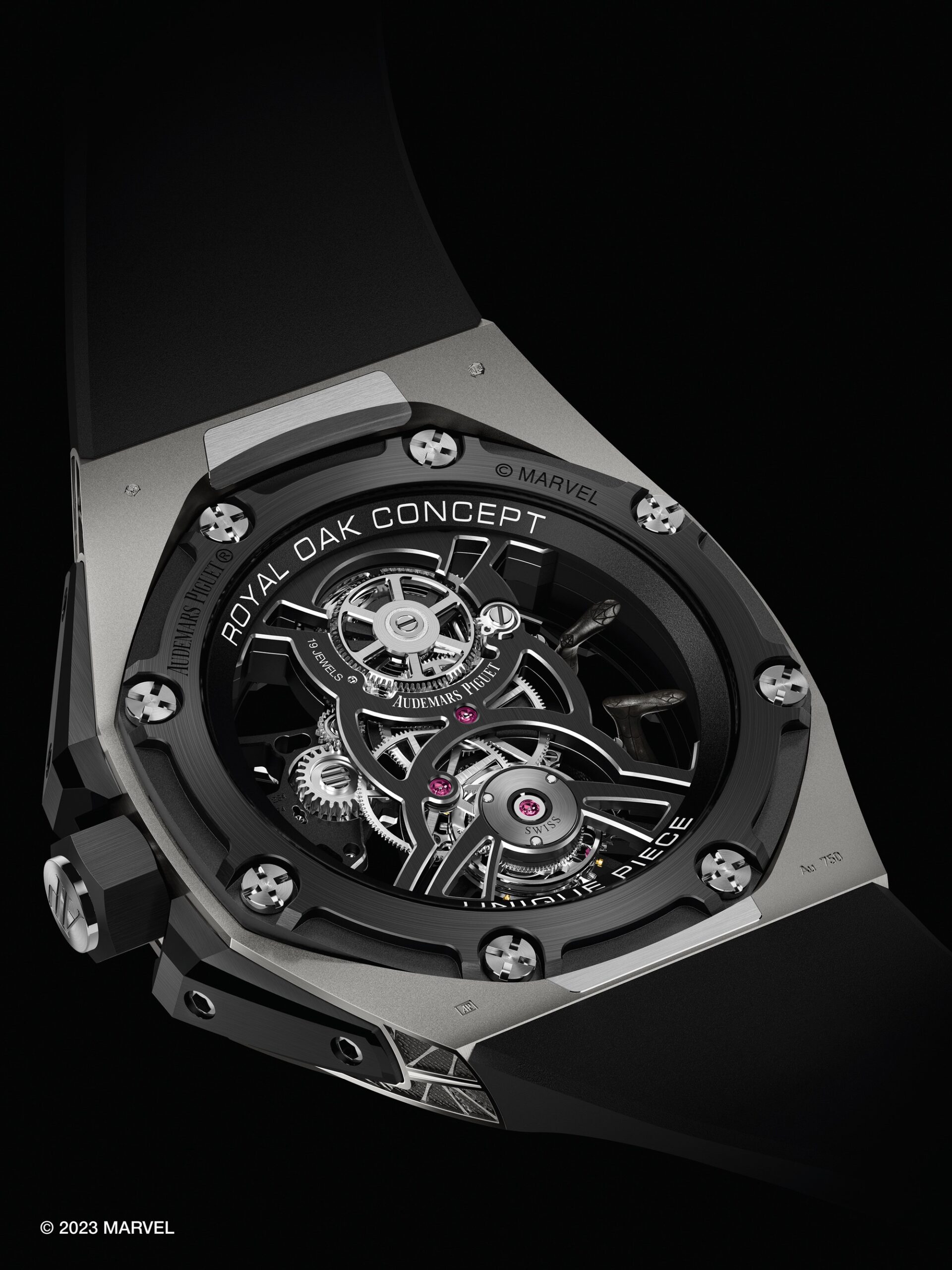 IMG_9081 Audemars Piguet Royal Oak Concept Tourbillon “Black Suit Spider Man” 26632CN.OO.D100CA.01 Replica 8