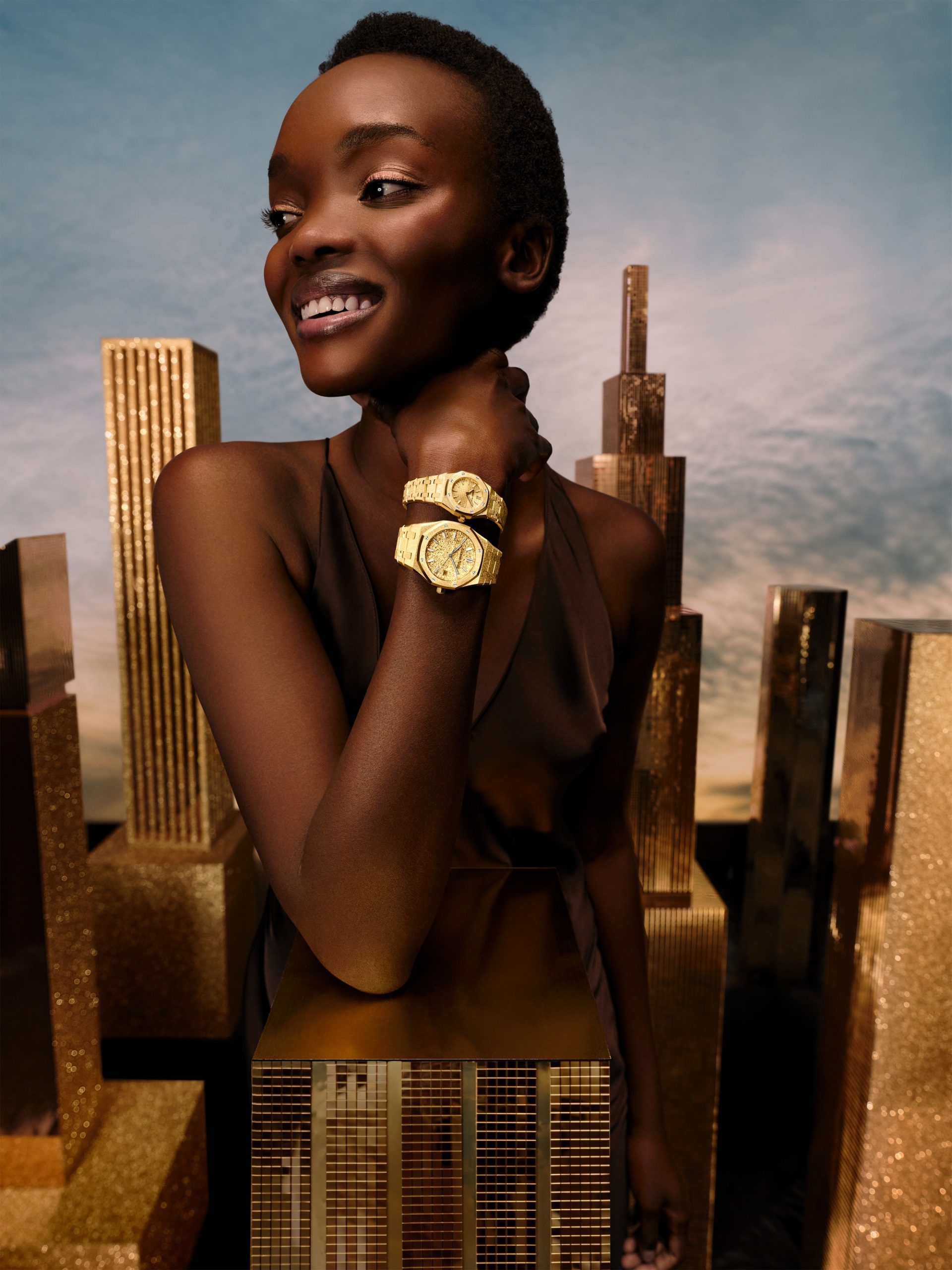 Audemars Piguet Royal Oak Mini Frosted Gold Quartz 23 67630BA.GG.1312BA.01 Replica 8