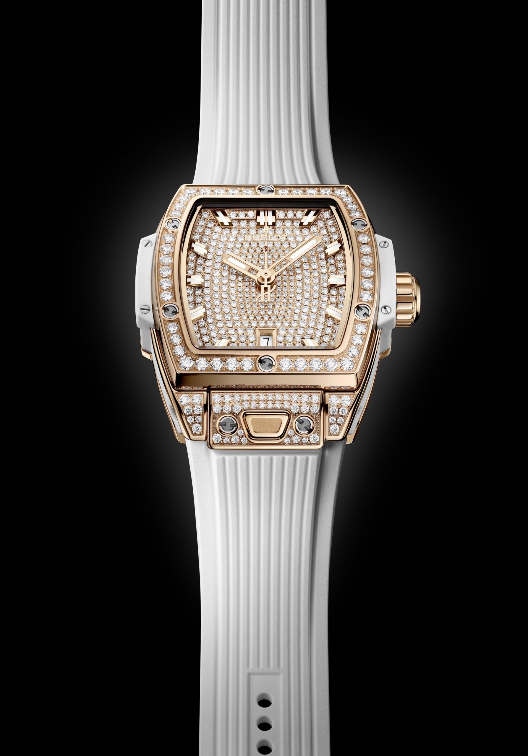 Hublot Spirit of Big Bang King Gold White Full Pave 682.OE.9000.RX.1604 Replica 8