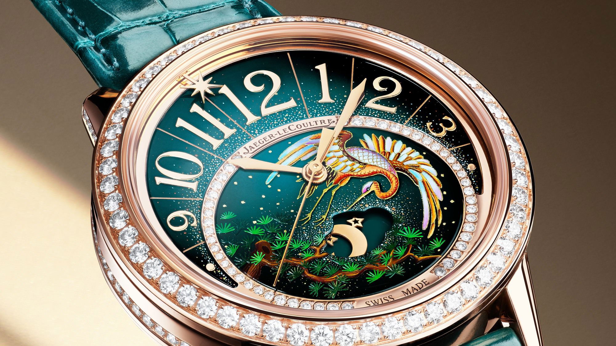 IMG_9081 Jaeger-LeCoultre Rendez-Vous Sonatina Peaceful Nature Crane Q35924J1 Replica 8