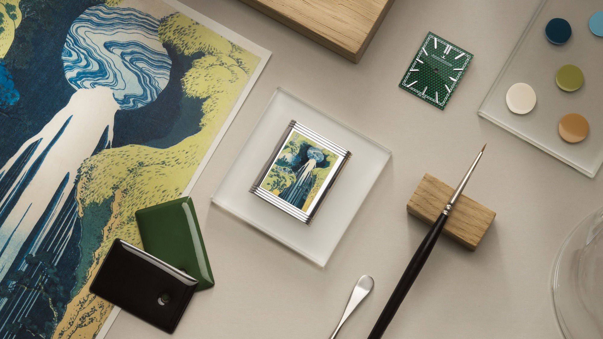 IMG_9081 Jaeger-LeCoultre Reverso Tribute Enamel Hokusai ‘Amida Falls’ Q39334T3 Replica 8