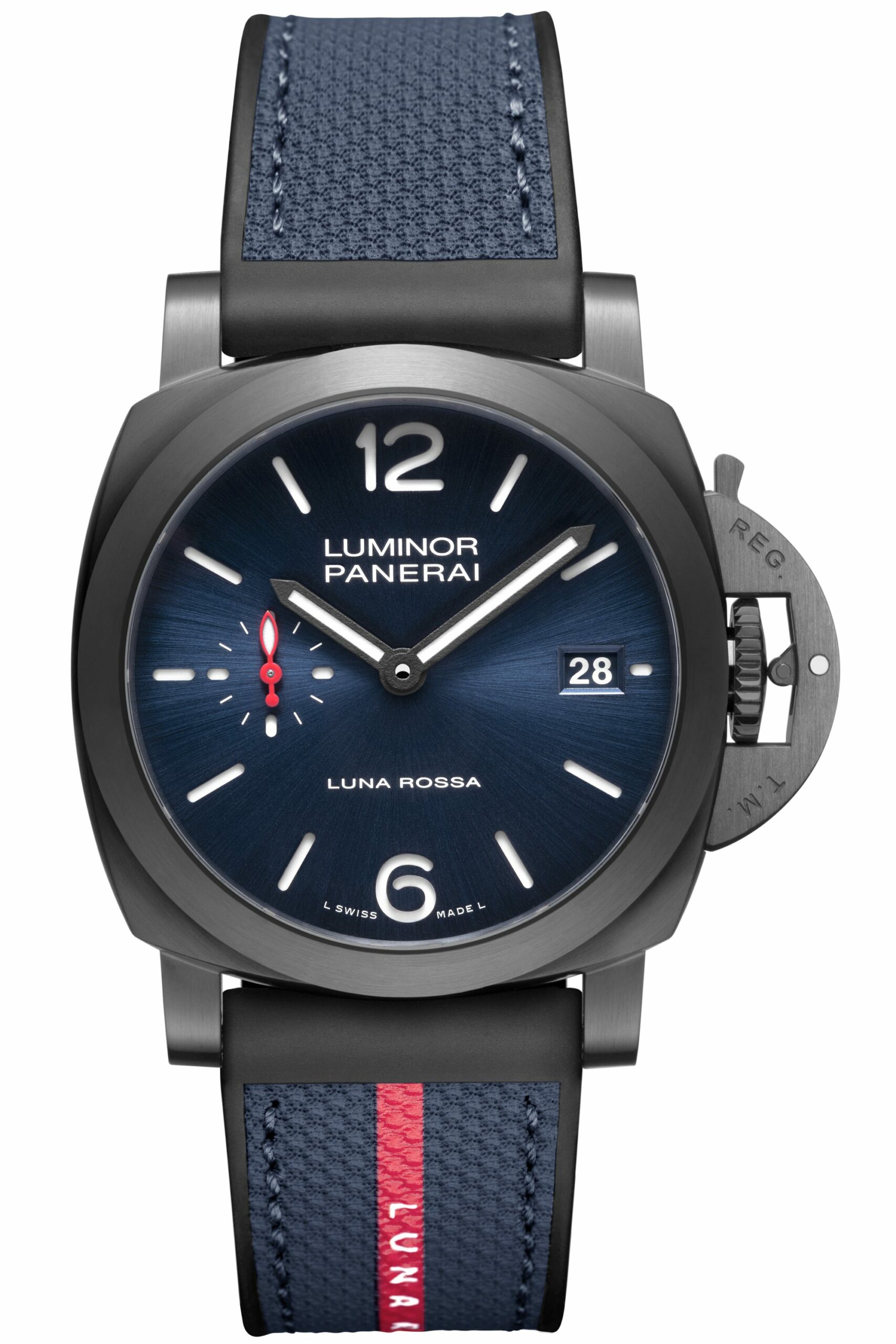 IMG_9081 Panerai Luminor Quaranta Steel DLC Luna Rossa PAM01408 Replica 8