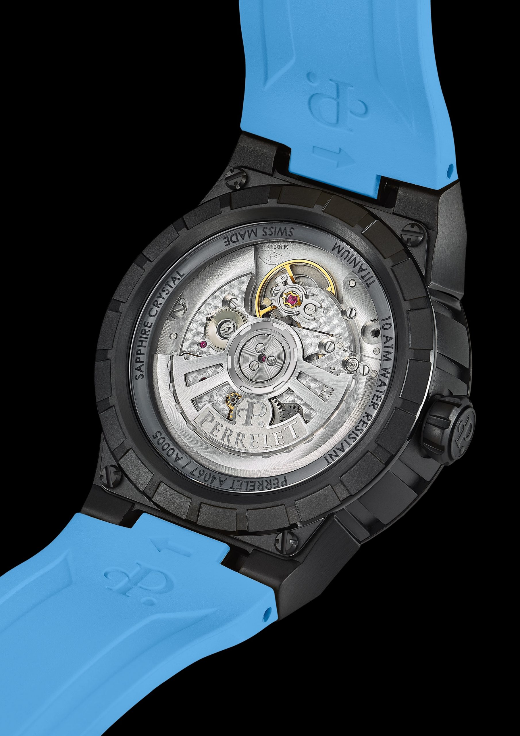 Perrelet Turbine 41 Titanium Ice Blue A4067/7 Replica 8
