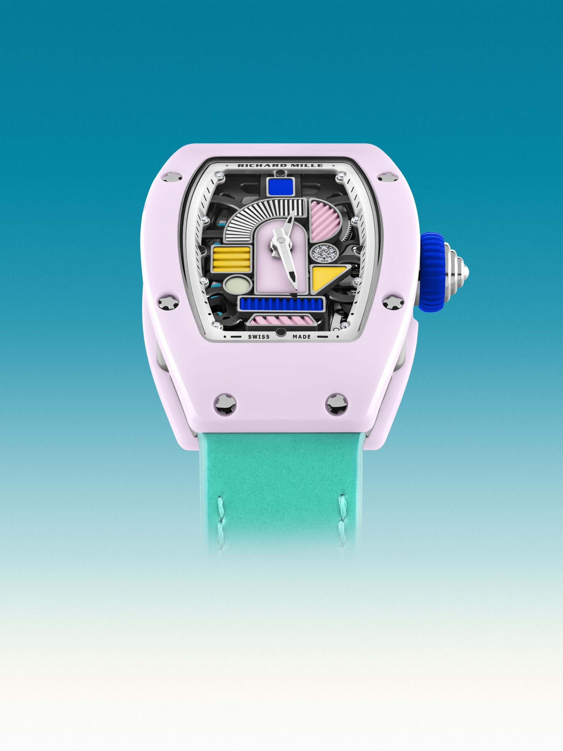 Richard Mille RM 07-01 Automatic Winding Coloured Ceramics Blush Pink rm-07-01 Replica 8