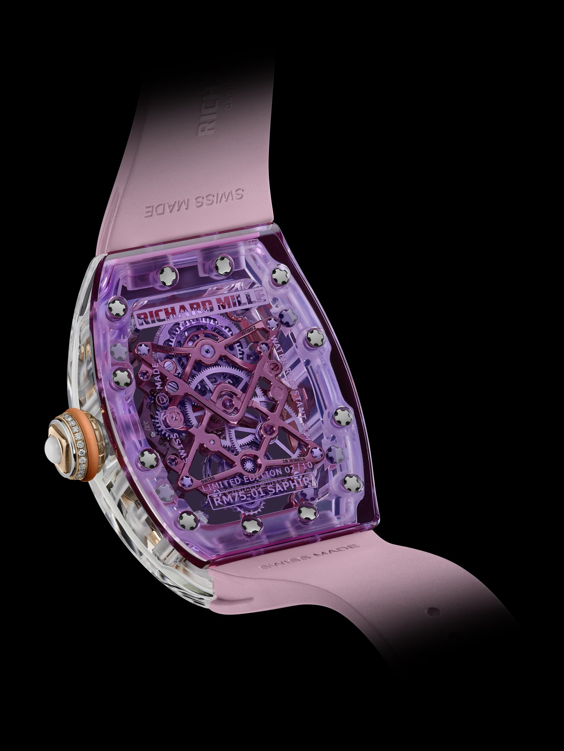 IMG_9081 Richard Mille RM 75-01 Flying Tourbillon Sapphire Pink rm-75-01 Replica 8