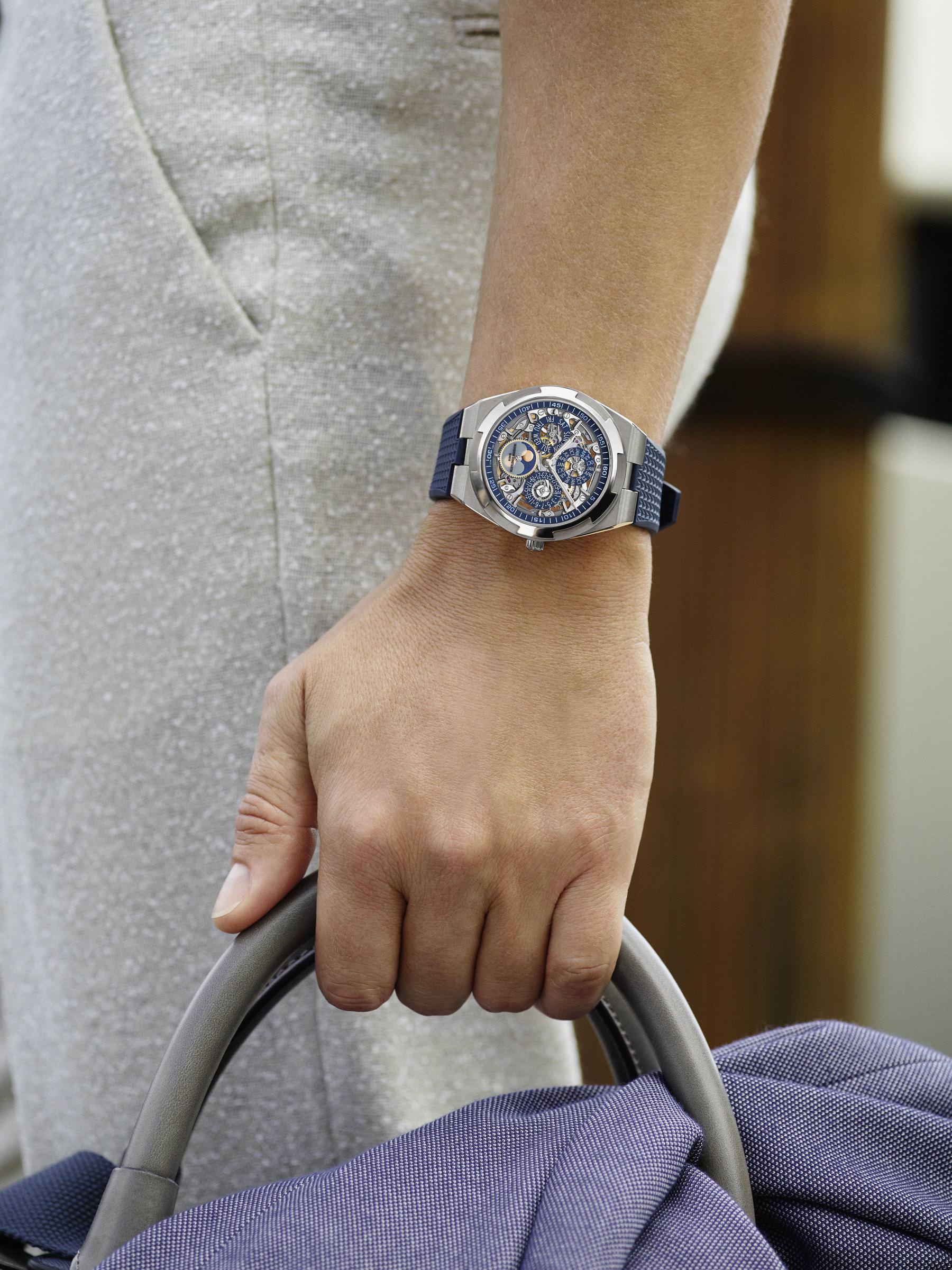 Vacheron Constantin Overseas Perpetual Calendar Ultra-Thin Skeleton 4300V/120G-B946 Replica 8