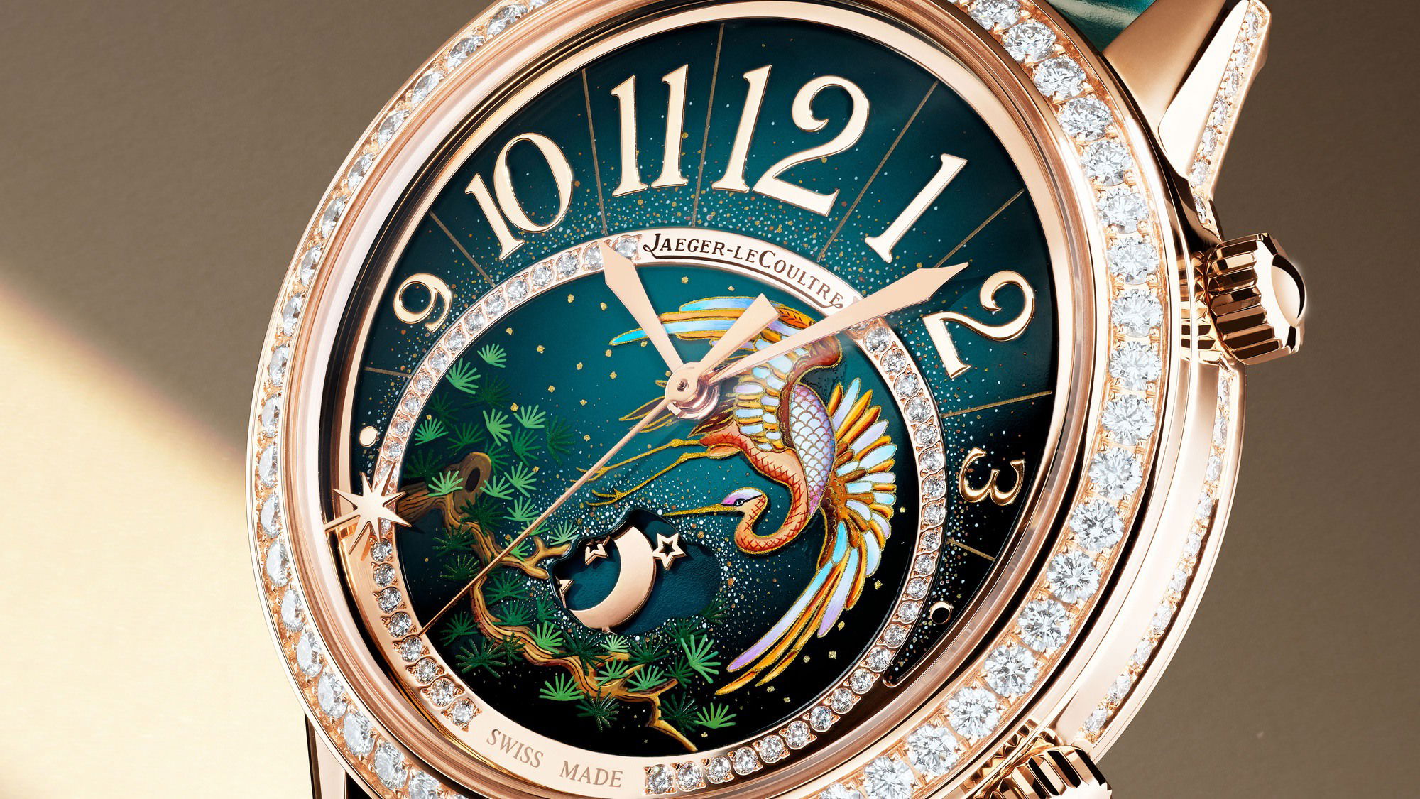 IMG_9081 Jaeger-LeCoultre Rendez-Vous Sonatina Peaceful Nature Crane Q35924J1 Replica 8