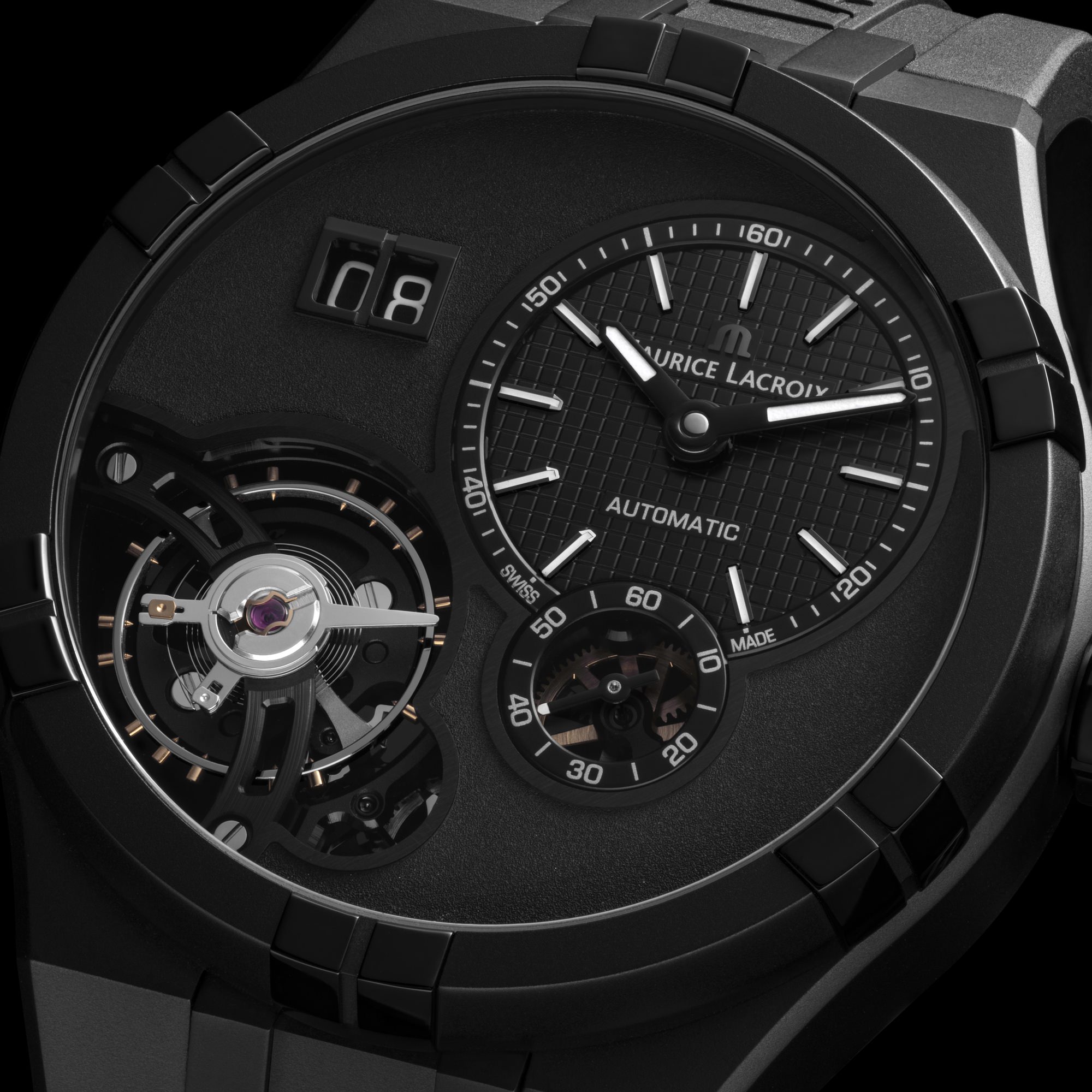 Maurice Lacroix Aikon Master Grand Date Black AI6118-DLB0B-330-2 Replica 8