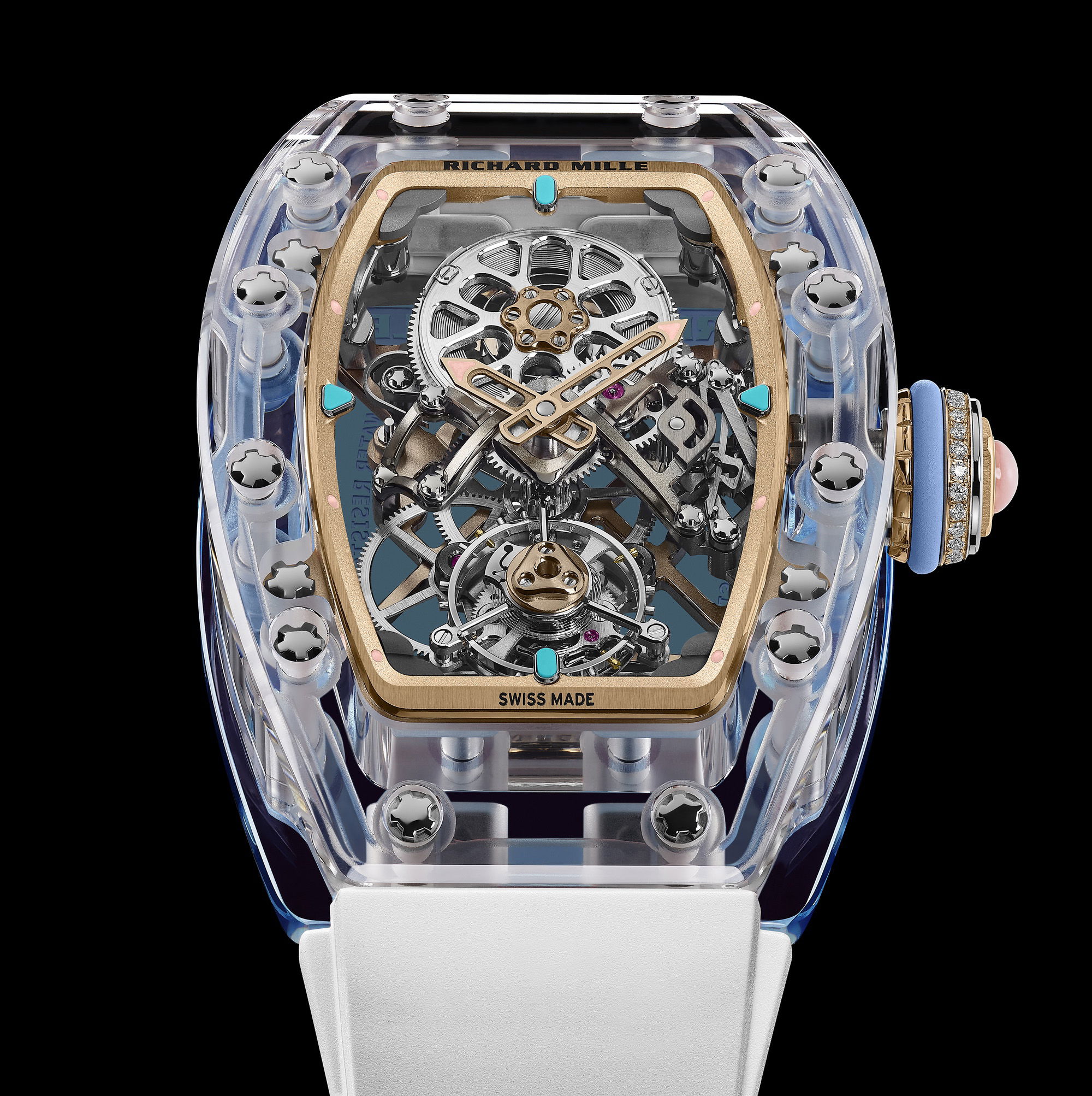 IMG_9081 Richard Mille RM 75-01 Flying Tourbillon Sapphire Blue rm-75-01 Replica 8