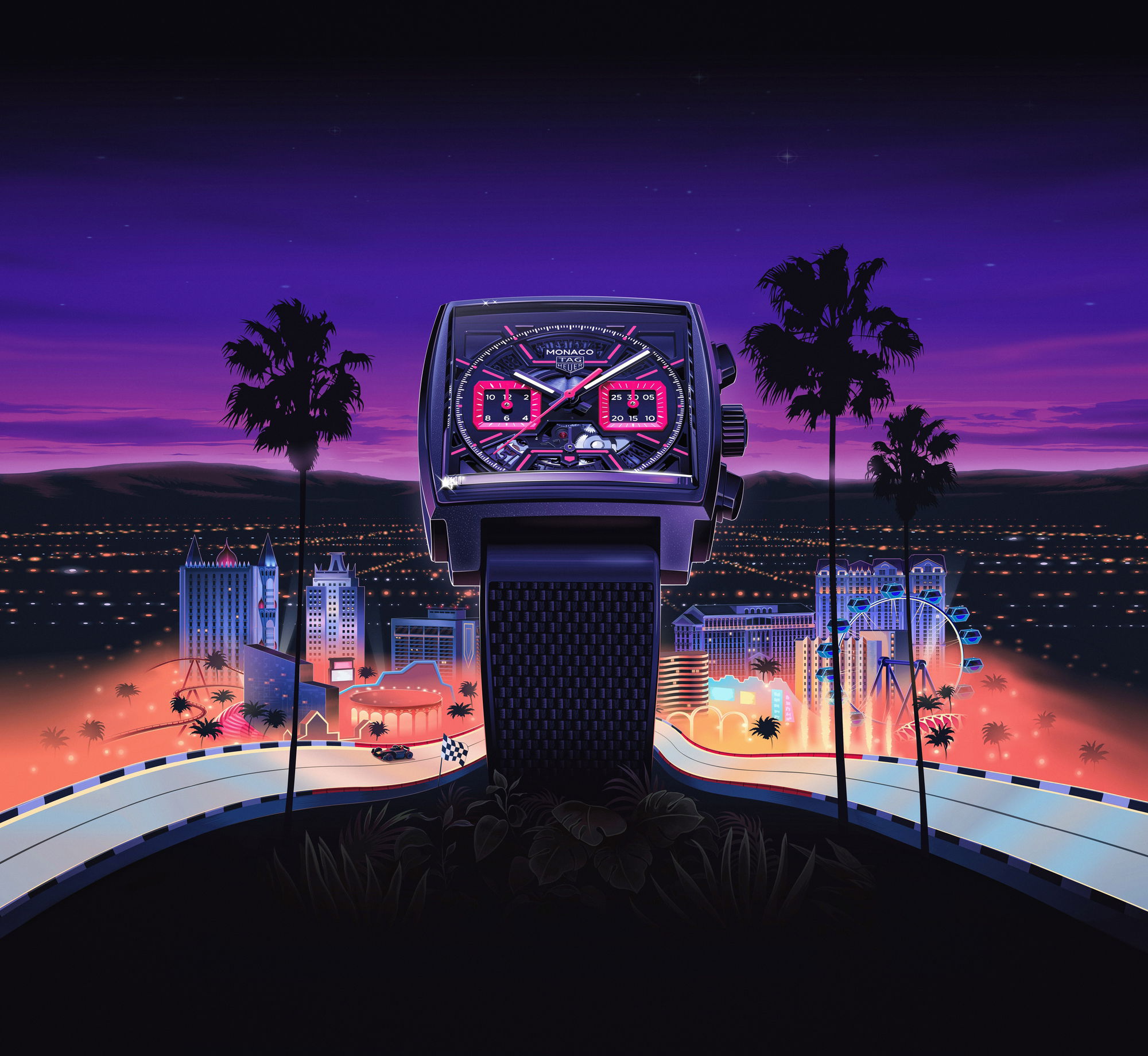 TAG Heuer Monaco Chronograph Las Vegas CBL218B.FT6236 Replica 8