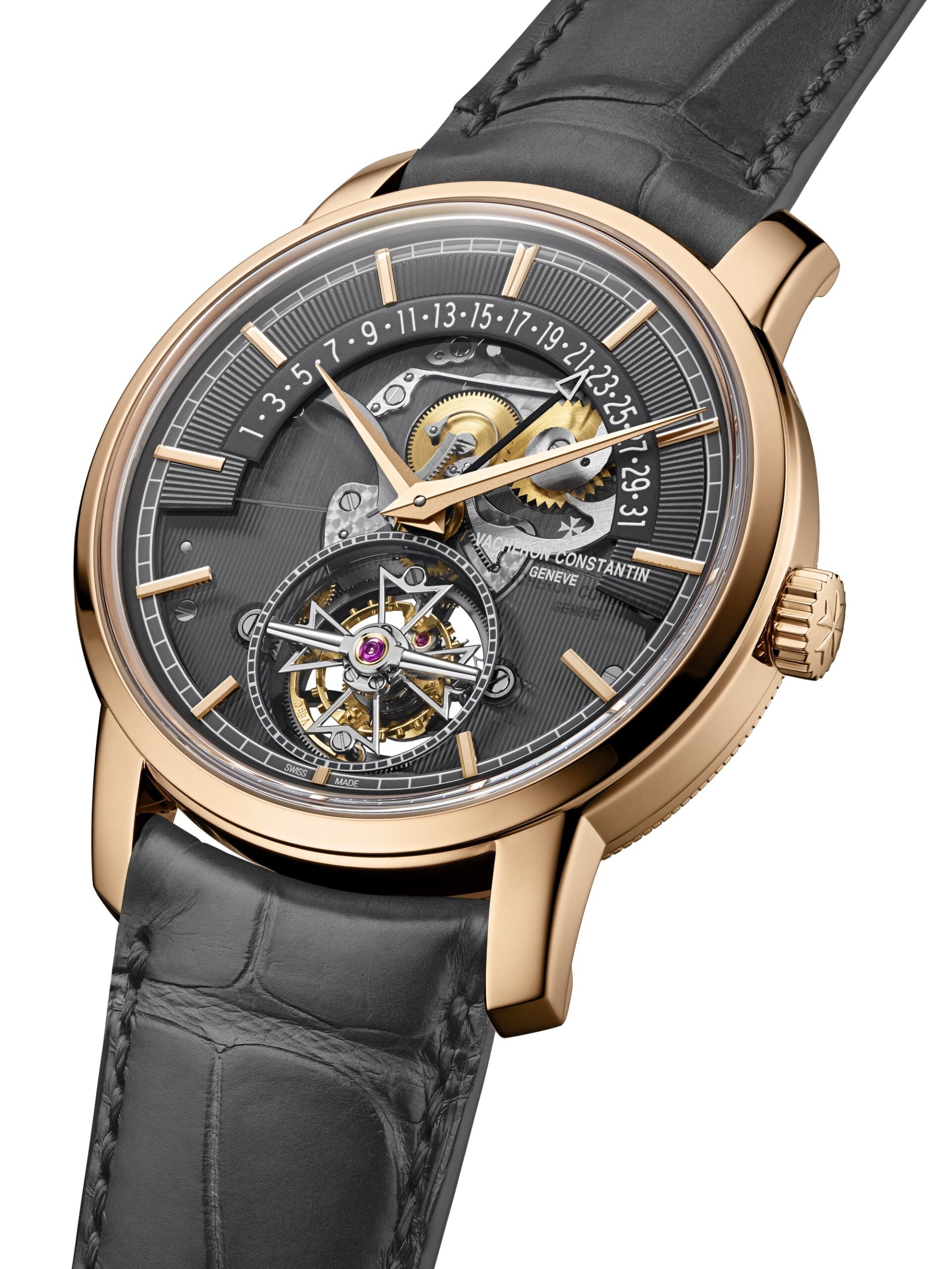Vacheron Constantin Traditionnelle Tourbillon Retrograde Date Openface 6010T/000R-B638 Replica 8