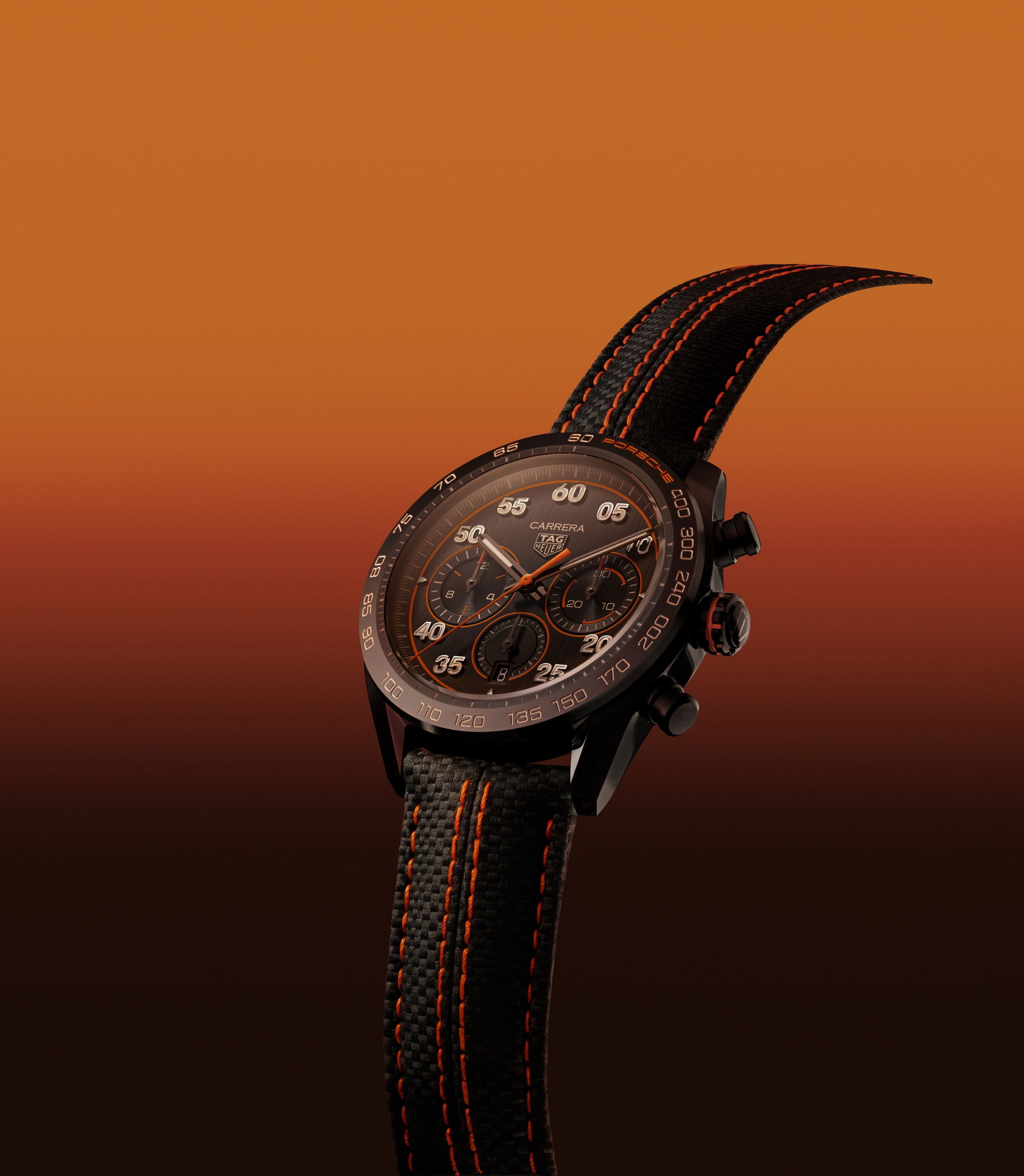 IMG_9081 TAG Heuer Carrera Chronograph X Porsche Orange Racing CBN2A1M.FC6526 Replica 8