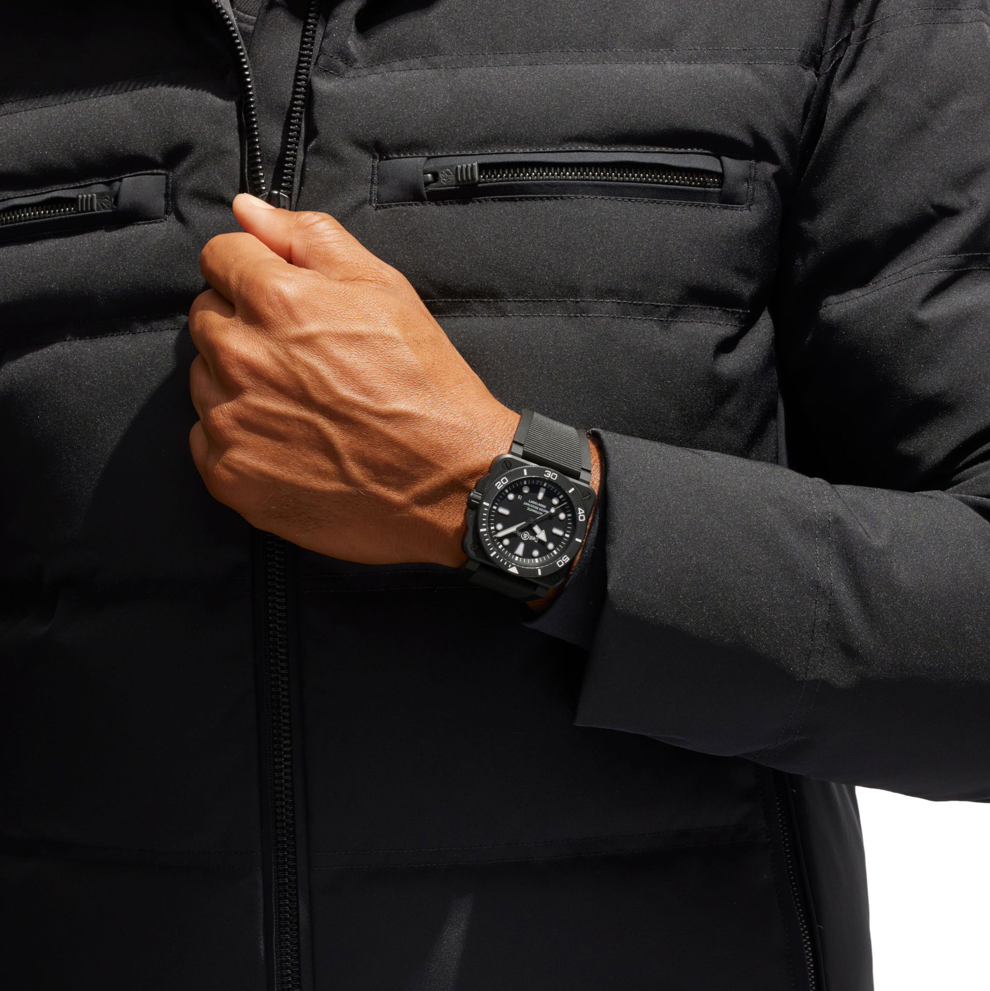 IMG_9081 Bell & Ross BR 03 Diver Black Matte Ceramic BR03A-D-BL-CE/SRB Replica 8