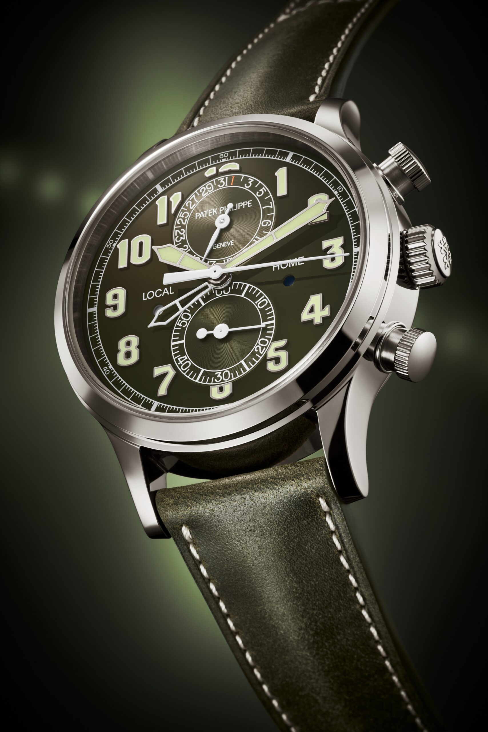 IMG_9081 Patek Philippe Calatrava Pilot Travel Time Chronograph 5924G-010 Replica 8