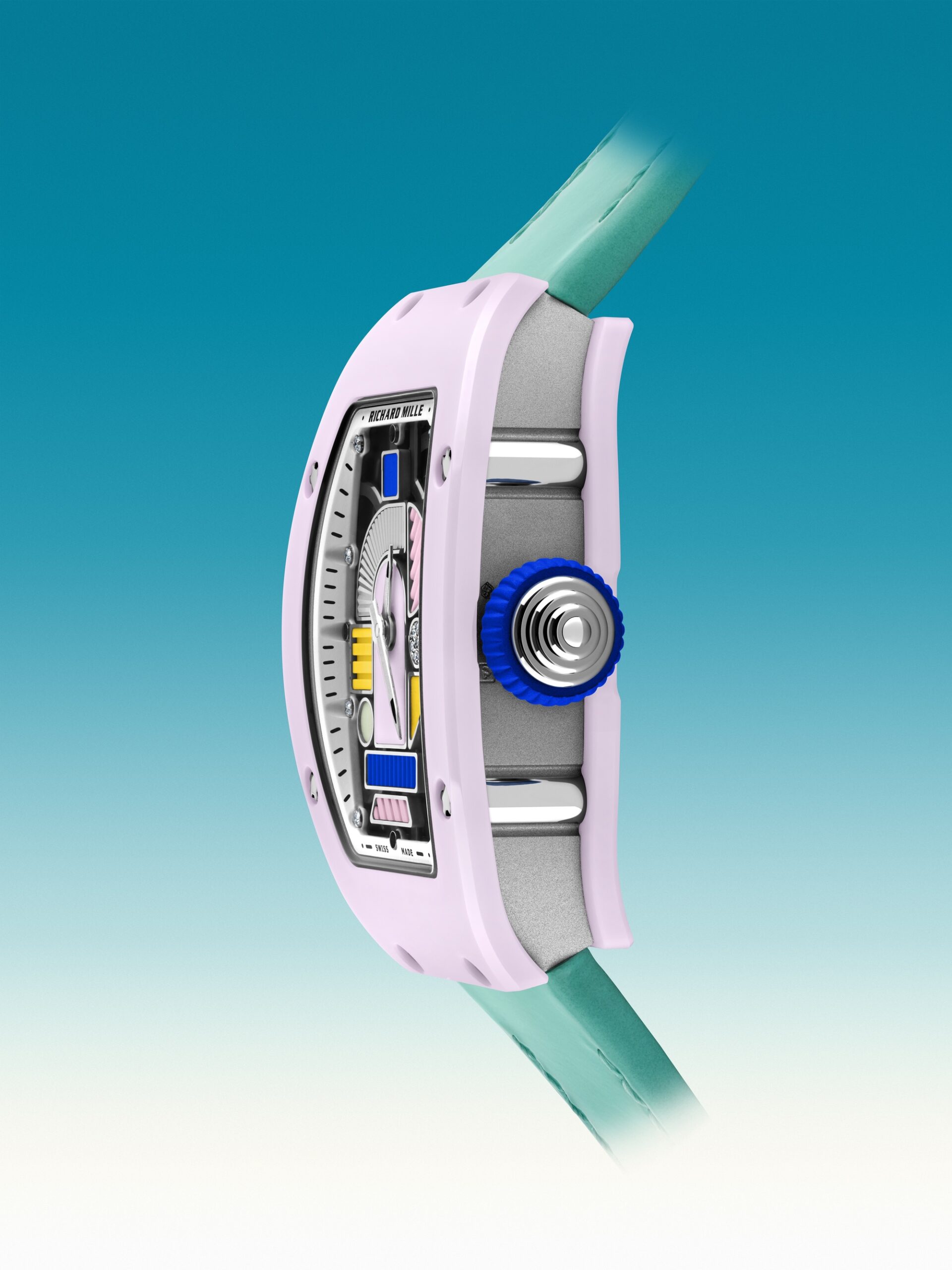 Richard Mille RM 07-01 Automatic Winding Coloured Ceramics Blush Pink rm-07-01 Replica 8