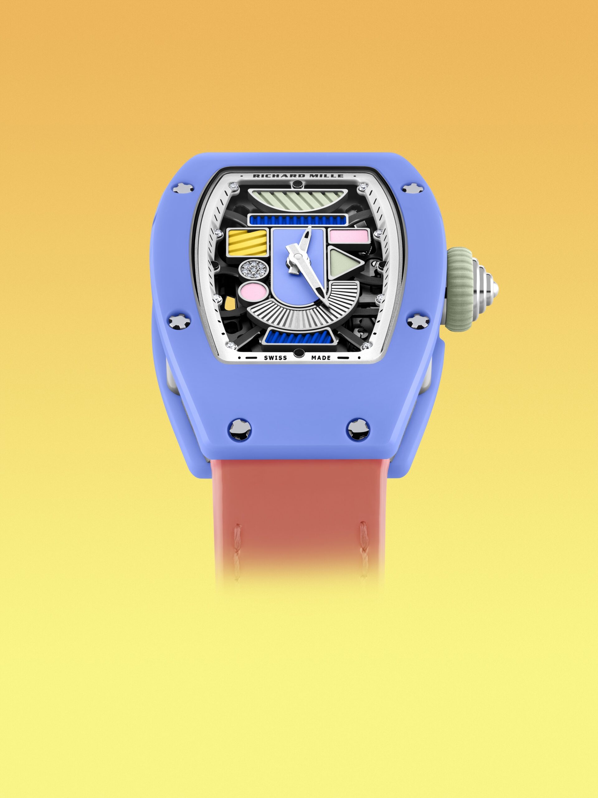 Richard Mille RM 07-01 Automatic Winding Coloured Ceramics Powder Blue rm-07-01 Replica 8