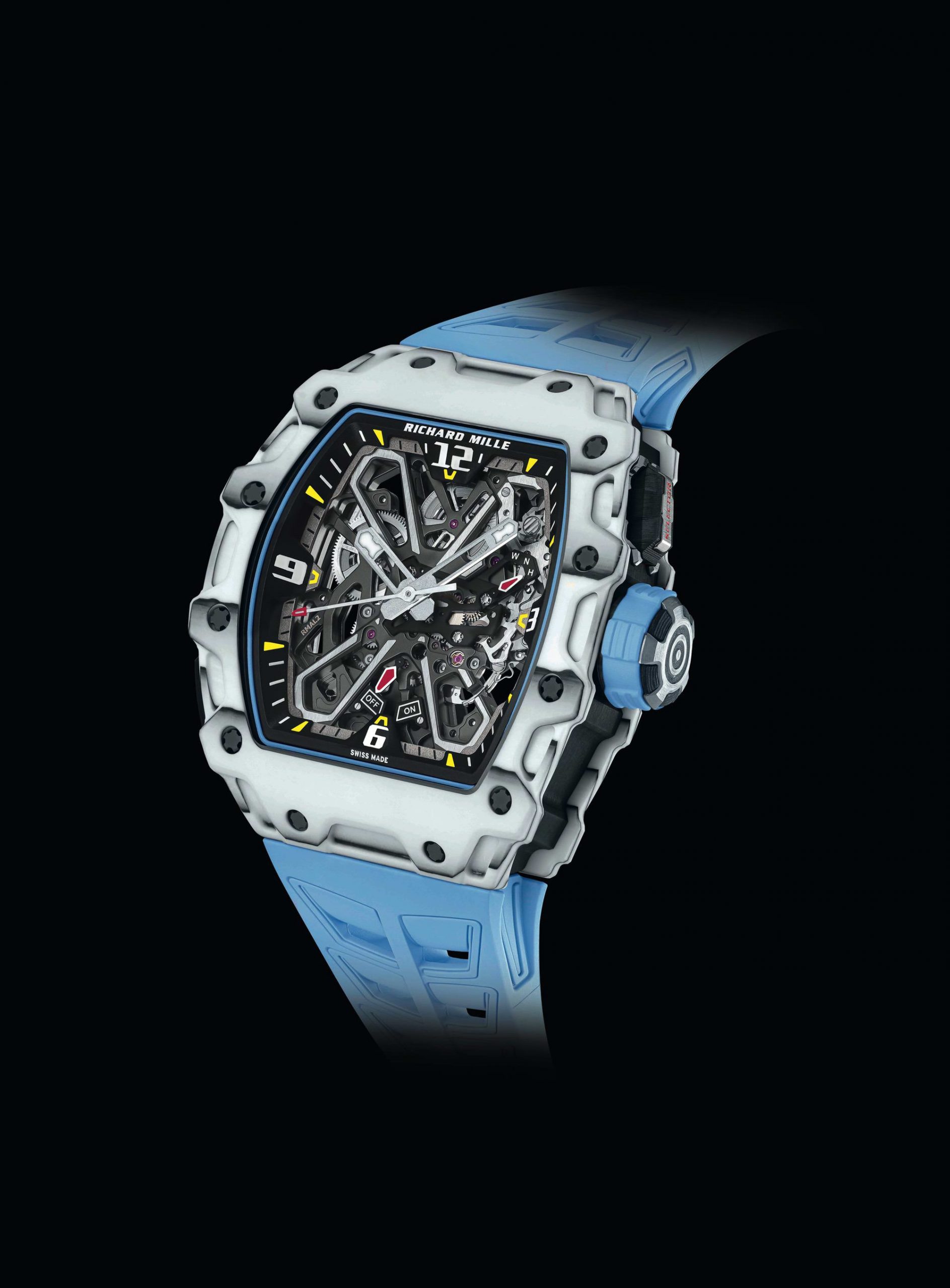 Richard Mille RM 35-03 Automatic Winding Rafael Nadal White Quartz TPT rm-35-03 Replica 8