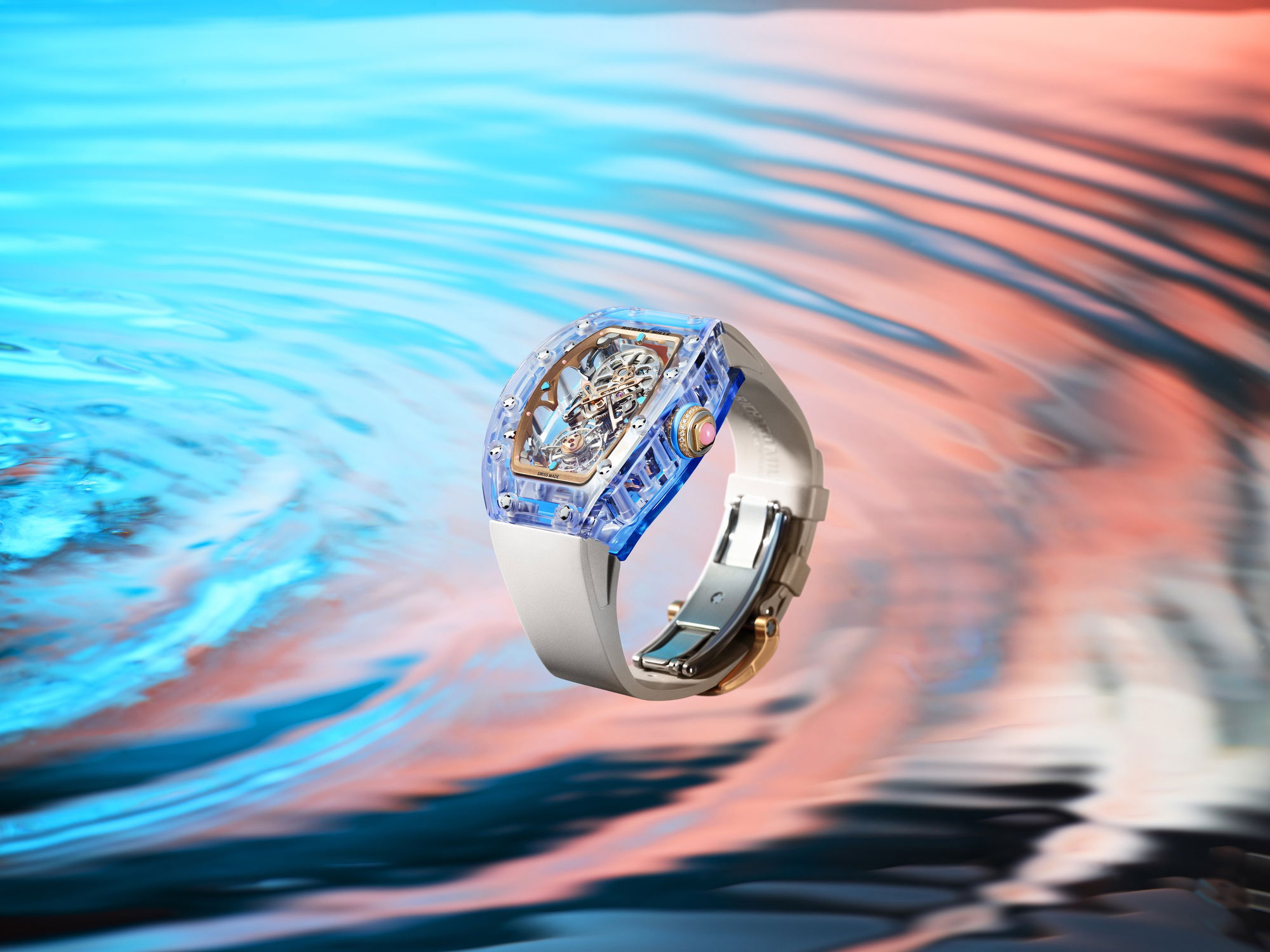 IMG_9081 Richard Mille RM 75-01 Flying Tourbillon Sapphire Blue rm-75-01 Replica 8