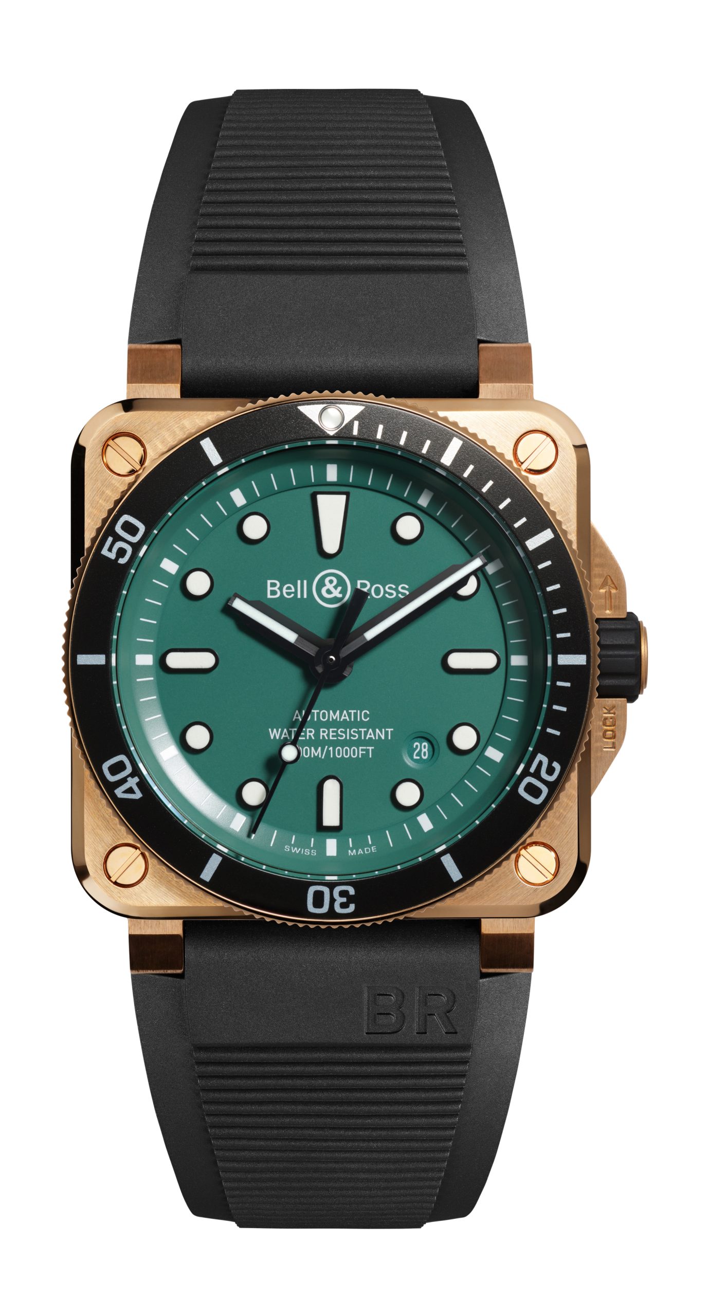 Bell & Ross BR 03-92 Diver Black & Green Bronze BR0392-D-LT-BR/SRB