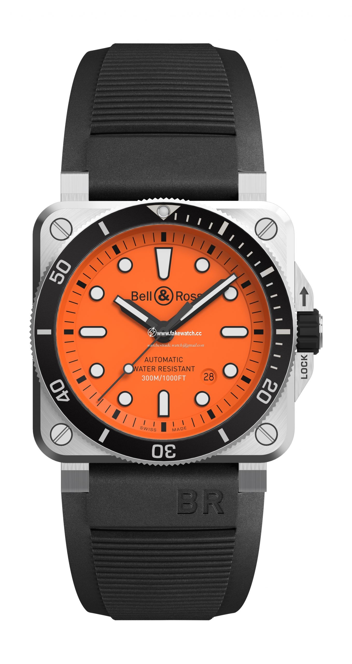 Bell & Ross BR 03-92 Diver Orange BR0392-D-O-ST/SRB