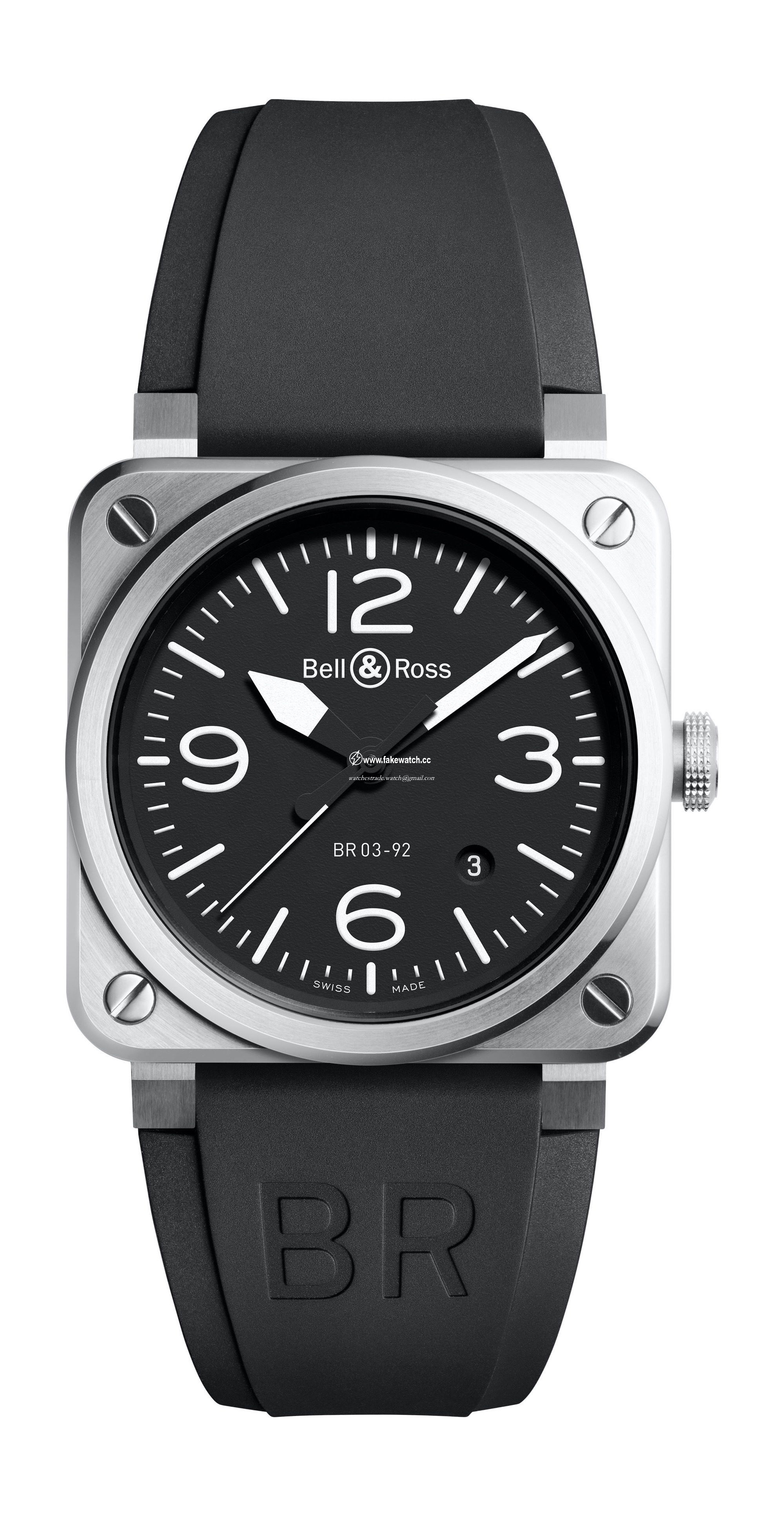 Bell & Ross BR 03-92 STEEL BR0392-BLC-ST