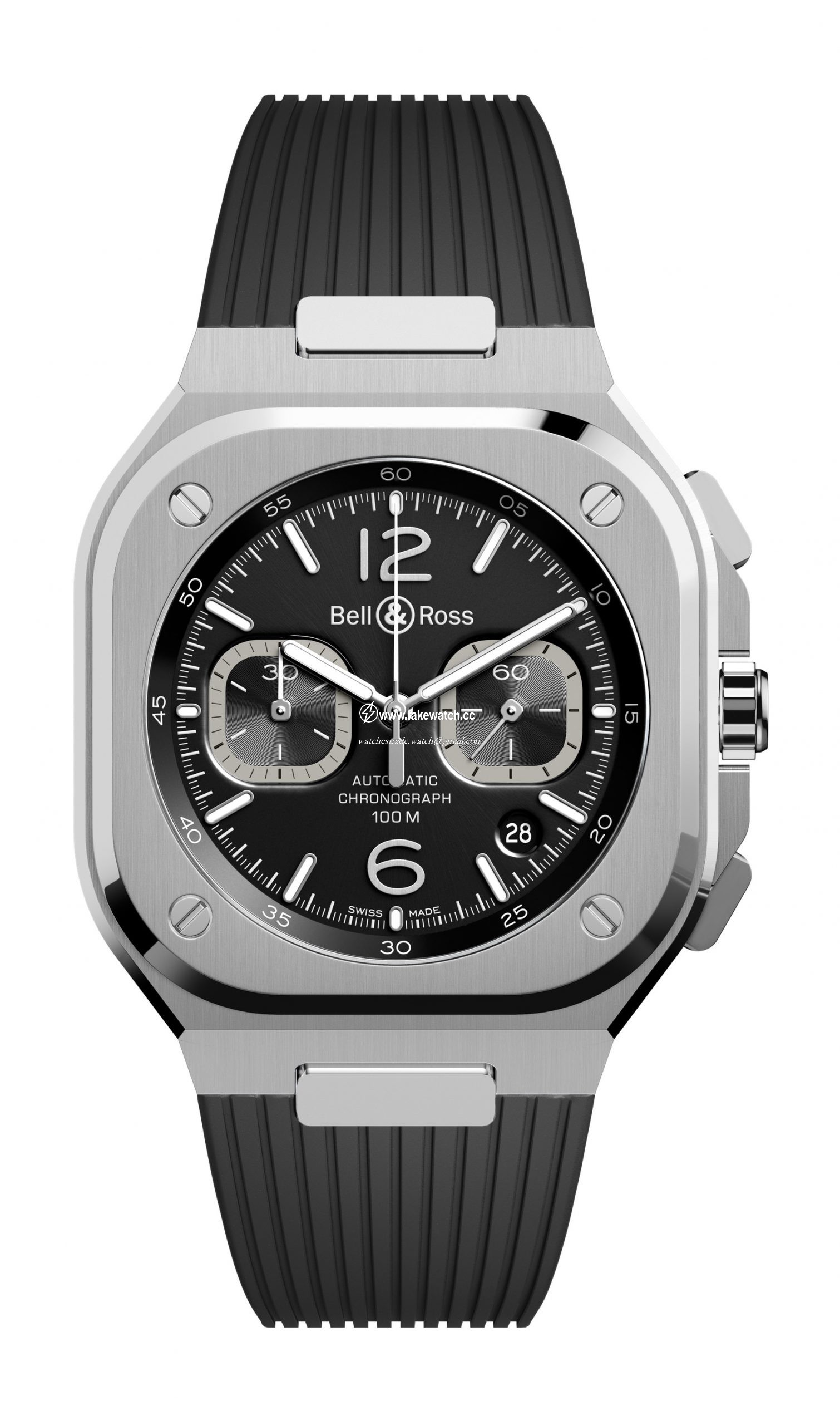 Bell & Ross BR 05 Chrono Black Steel BR05C-BL-ST/SRB
