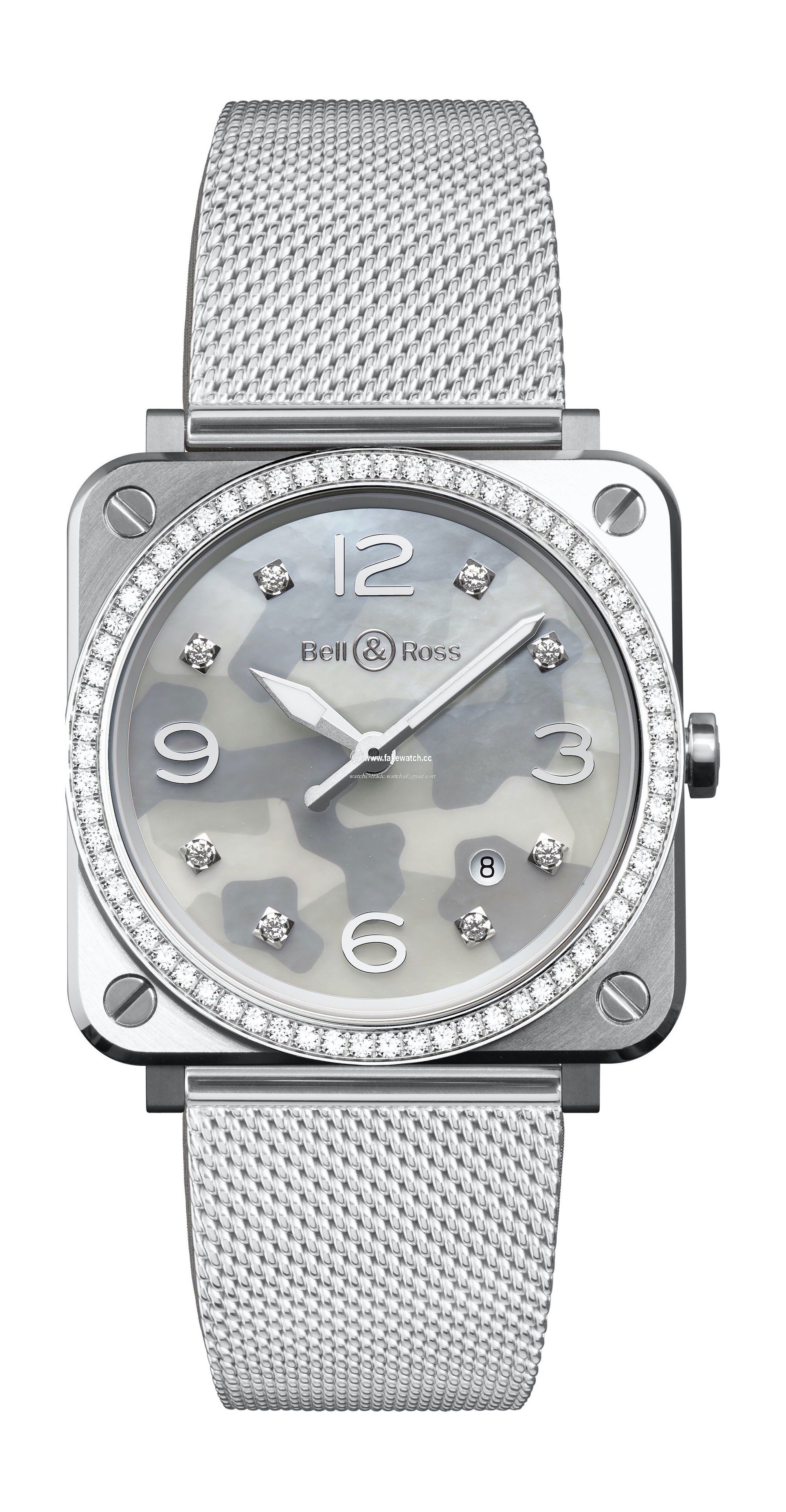 Bell & Ross BR S Grey Camouflage Diamonds BRS-CAMO-ST-LGD
