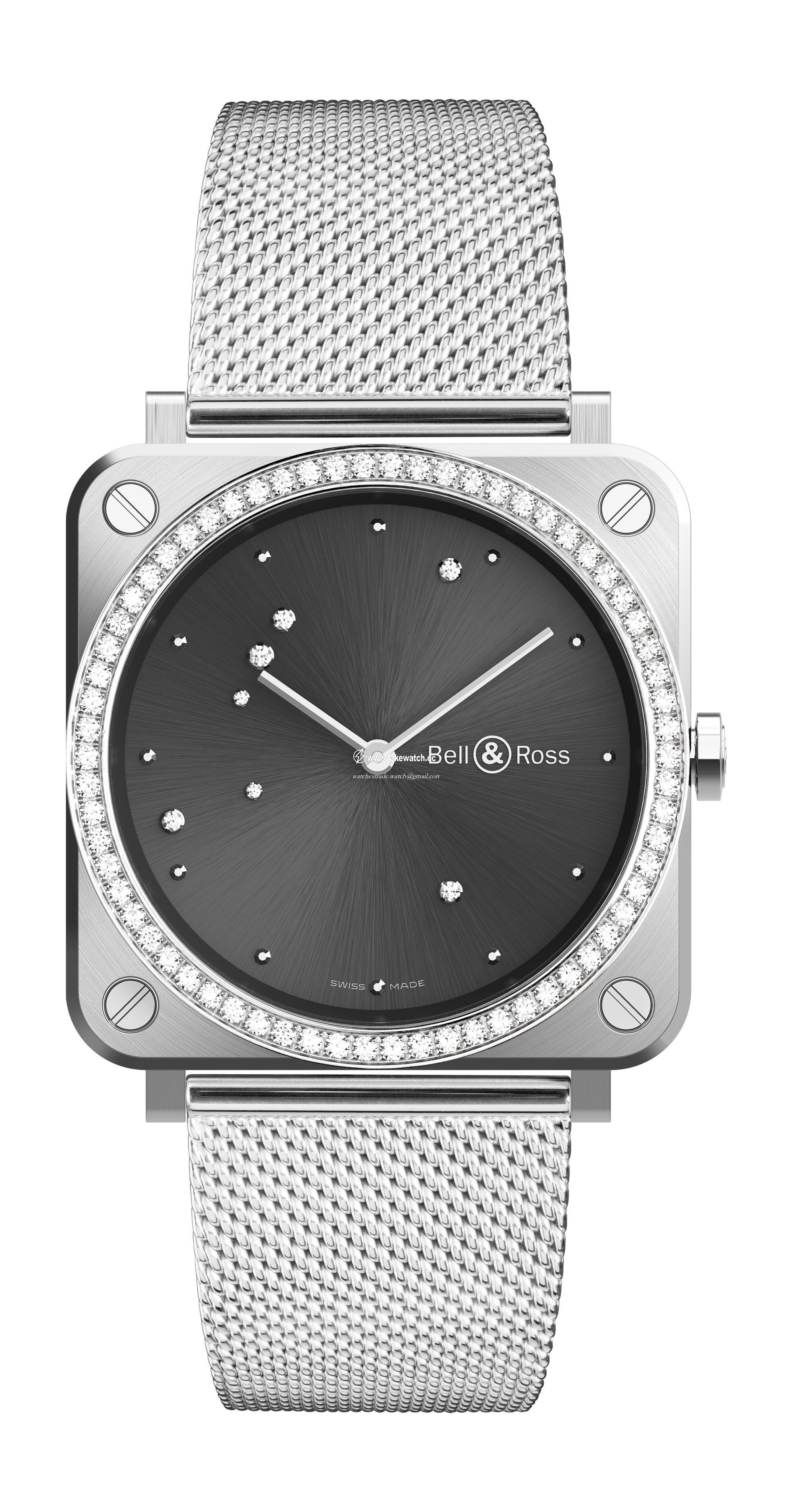 Bell & Ross BR S Grey Diamond Eagle Diamonds BRS-ERU-ST-LGD/SST