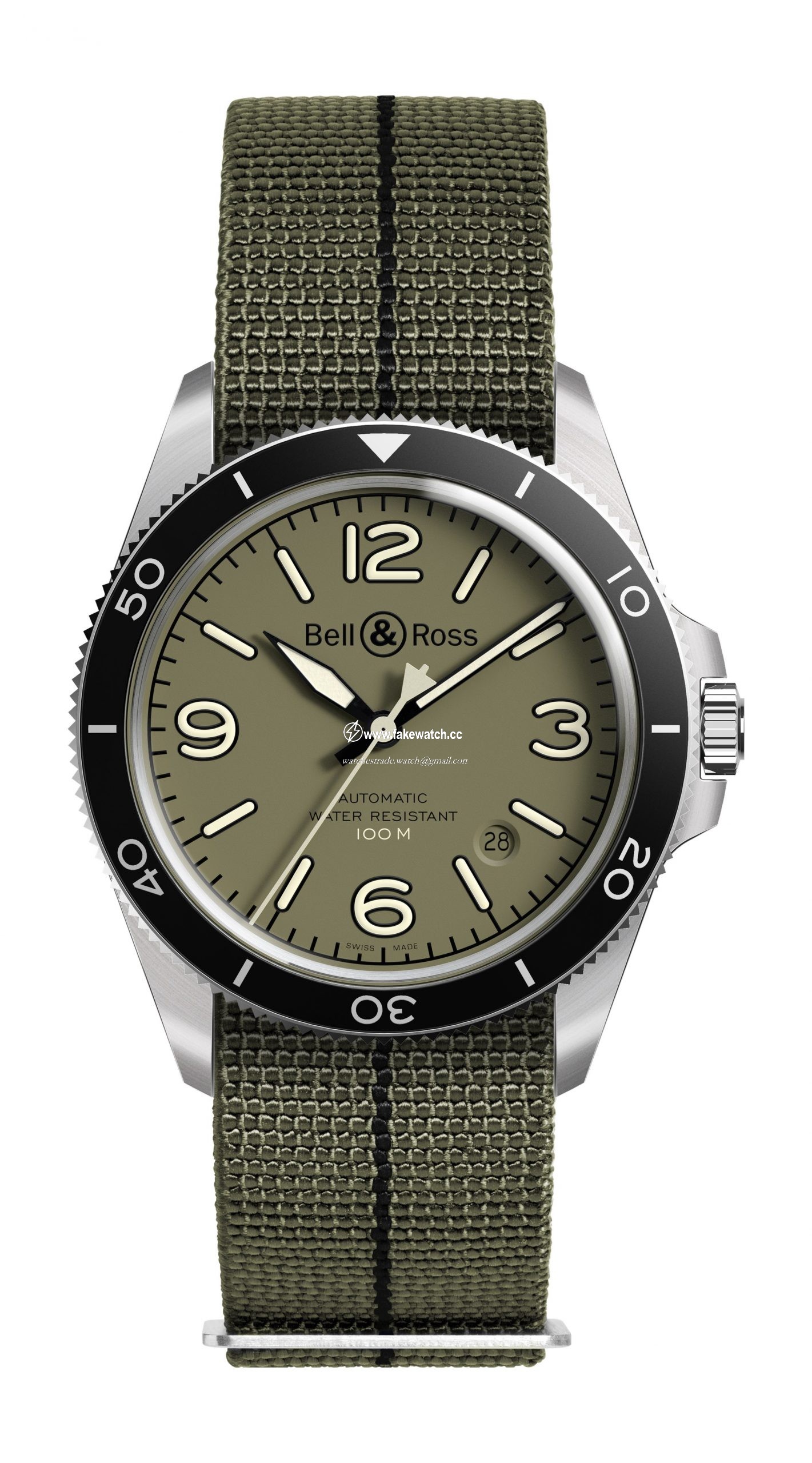 Bell & Ross BR V2-92 Military Green BRV292-MKA-ST/SF