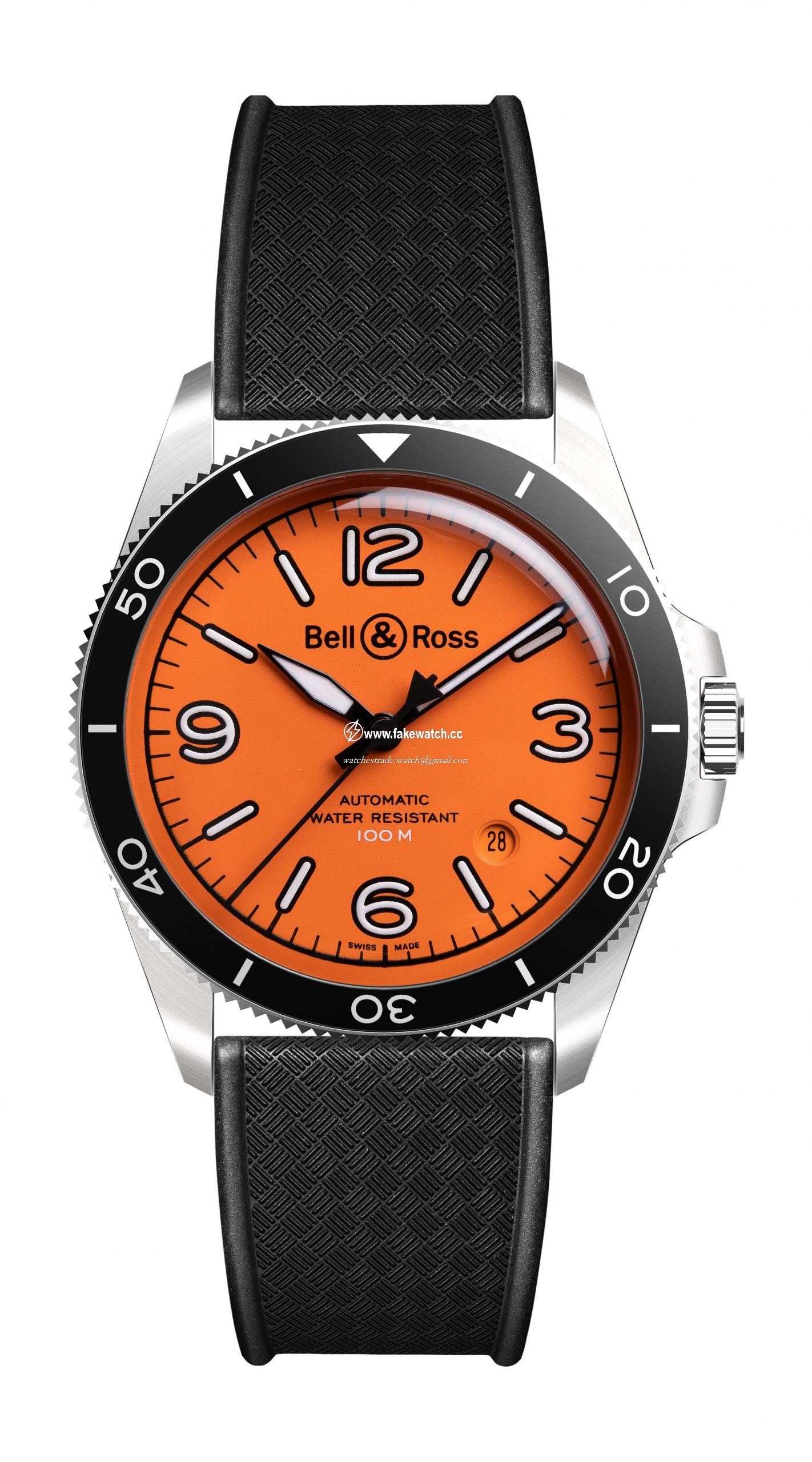 Bell & Ross BR V2-92 ORANGE BRV292-O-ST/SRB