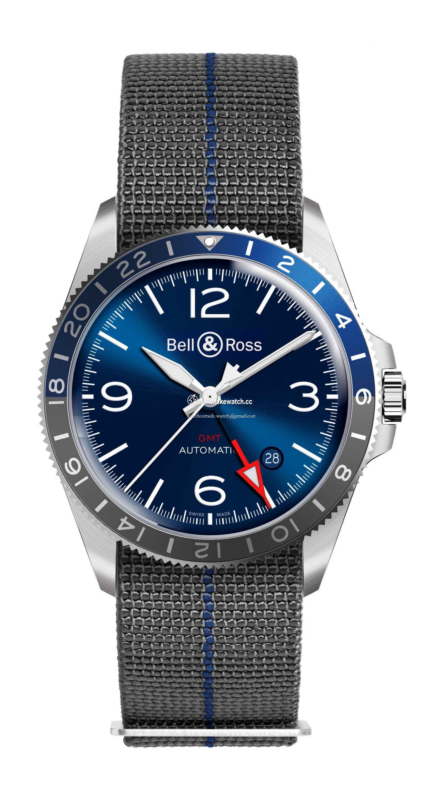 Bell & Ross BR V2-93 GMT Blue BRV293-BLU-ST/SF